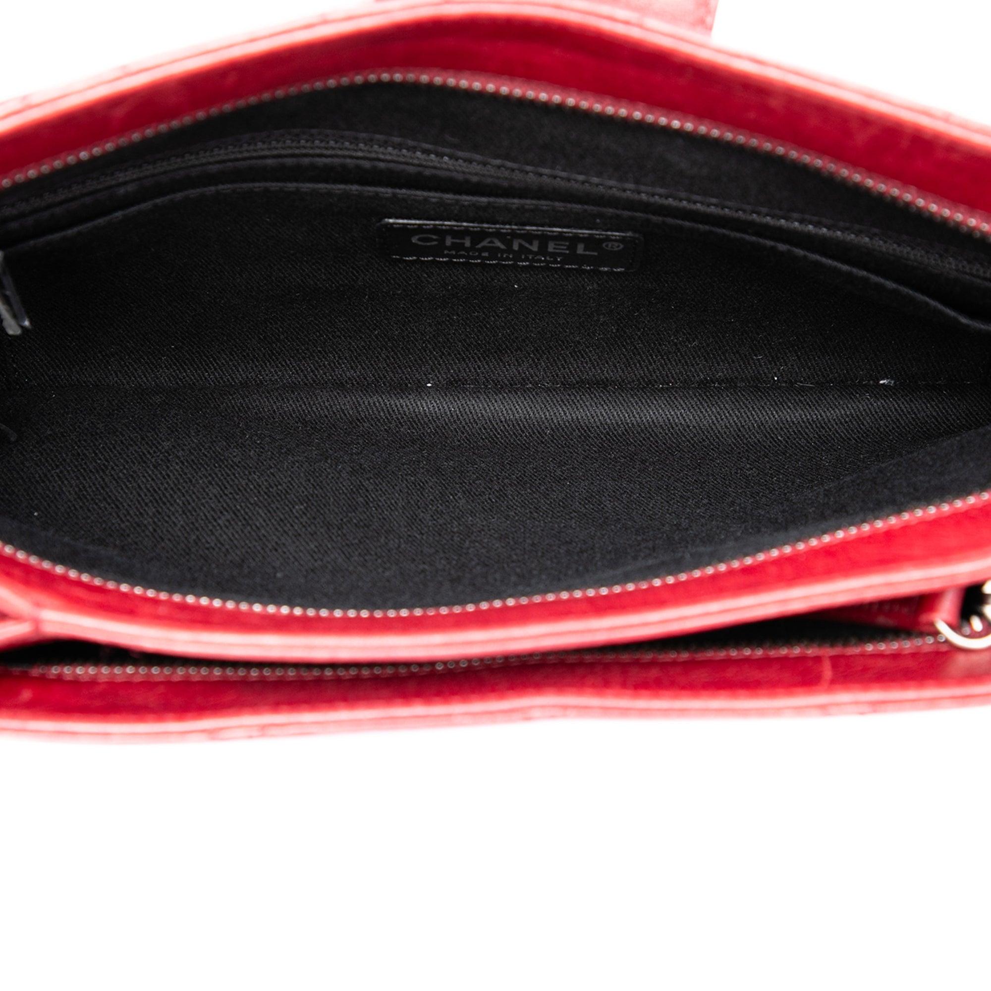 Chanel Quilted Glazed Calfskin Coco Pleats Chain Clutch - image 4