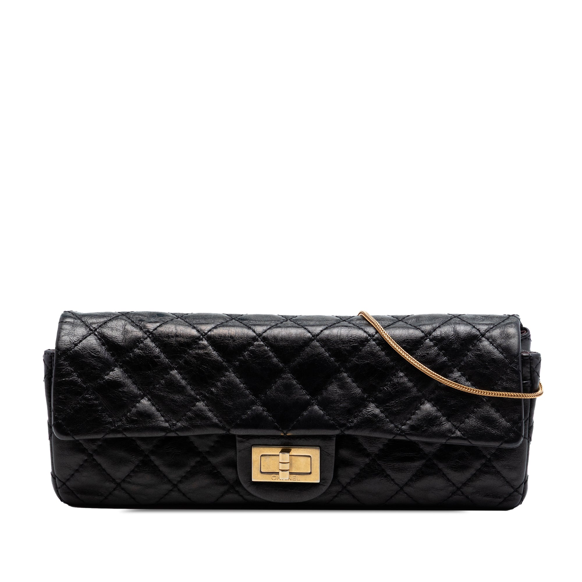 Chanel Quilted Glazed Calfskin Reissue 2.55 East West Single Flap - image 1