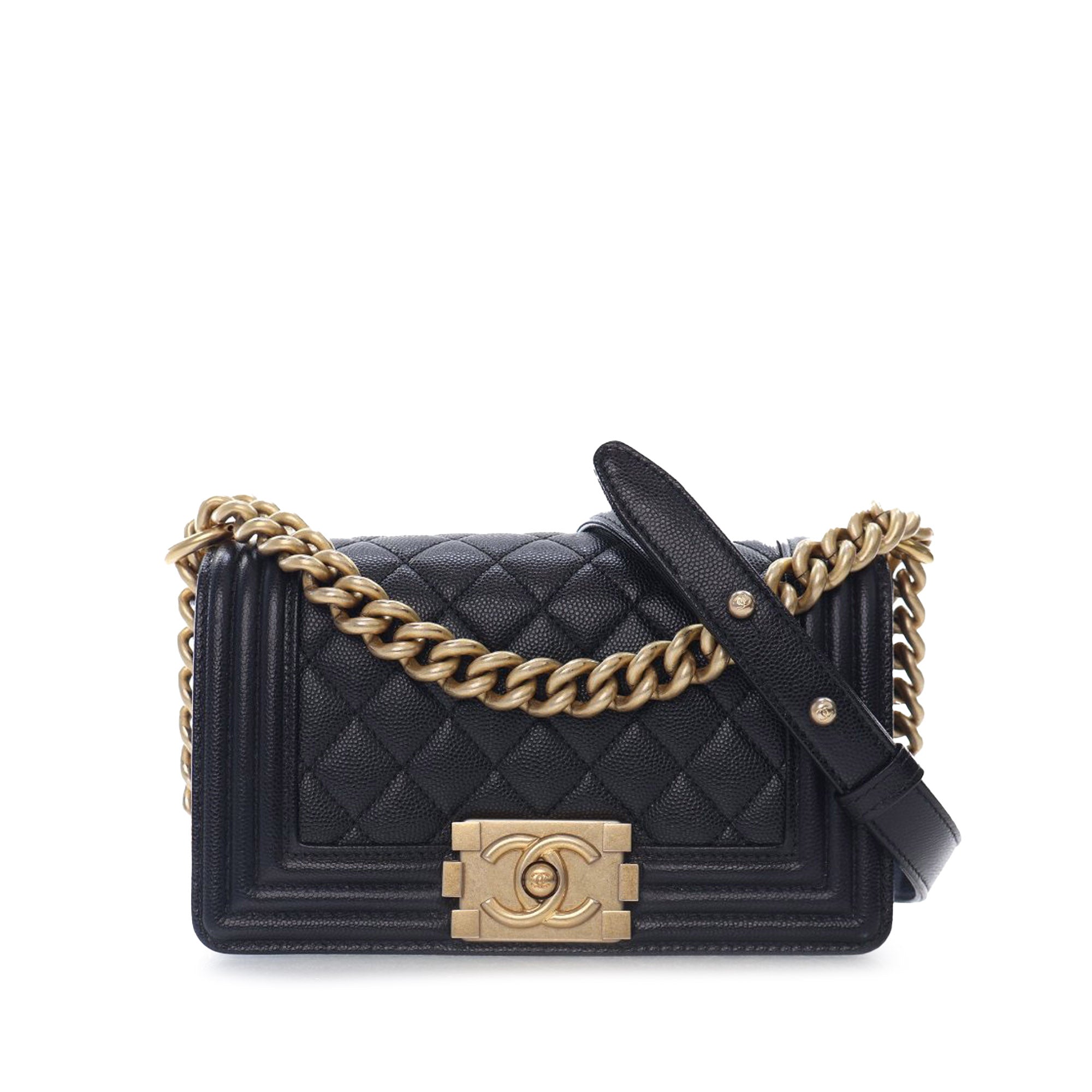 Chanel Small Quilted Caviar Boy Flap - image 1