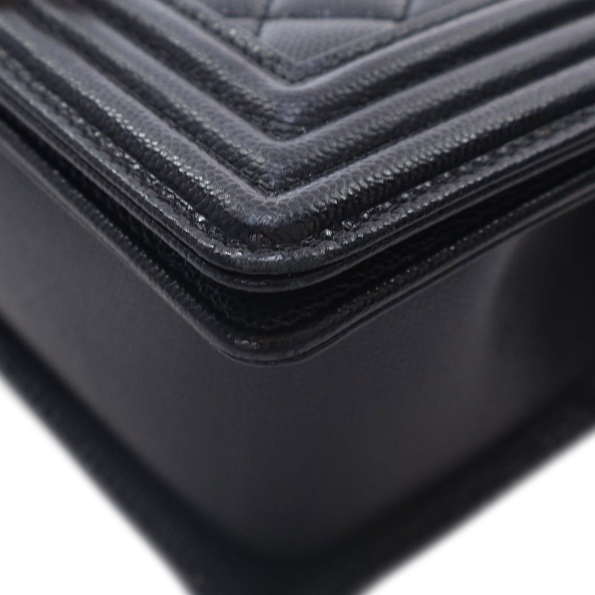 Chanel Small Quilted Caviar Boy Flap - image 9