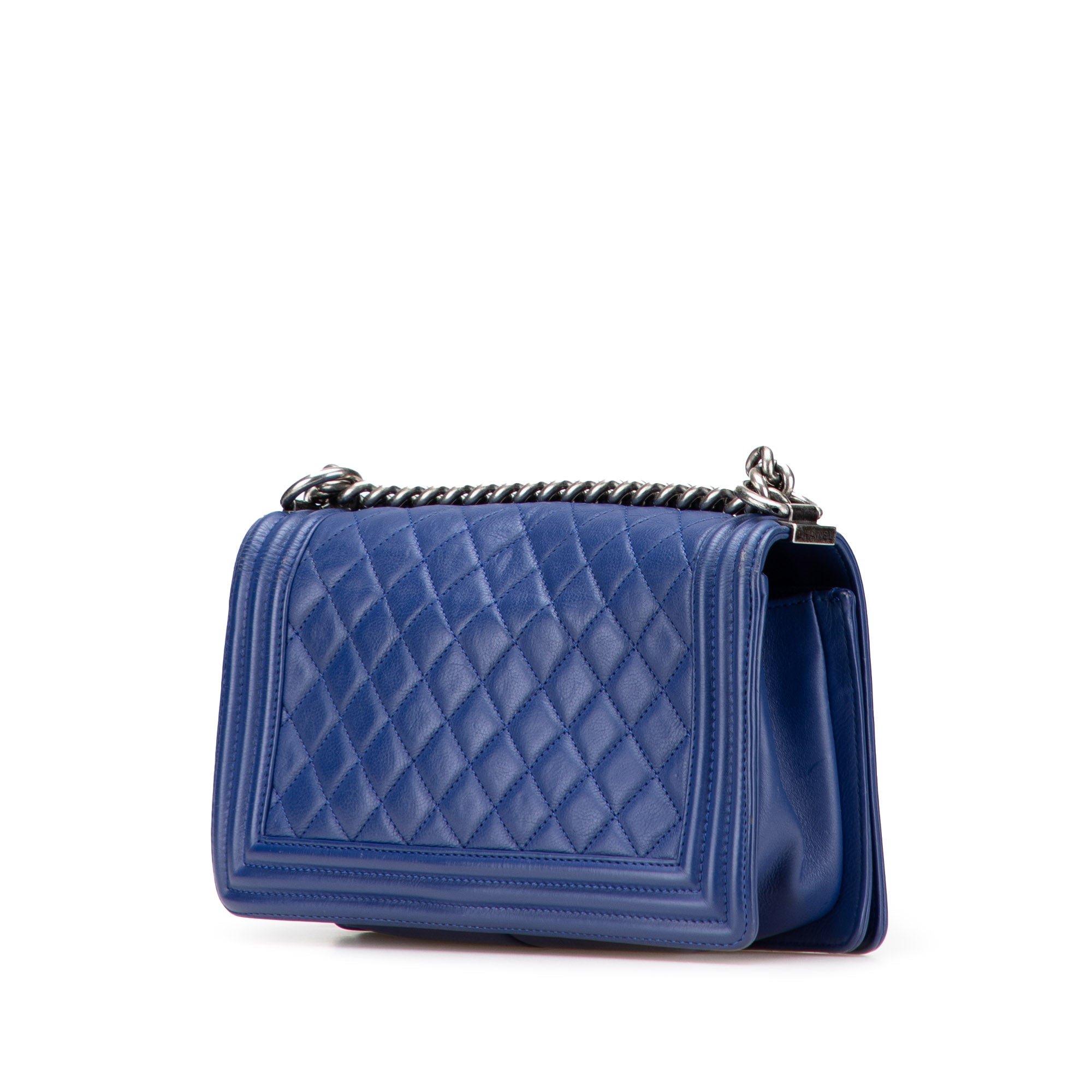 Chanel Old Medium Quilted Lambskin Boy Flap - image 2