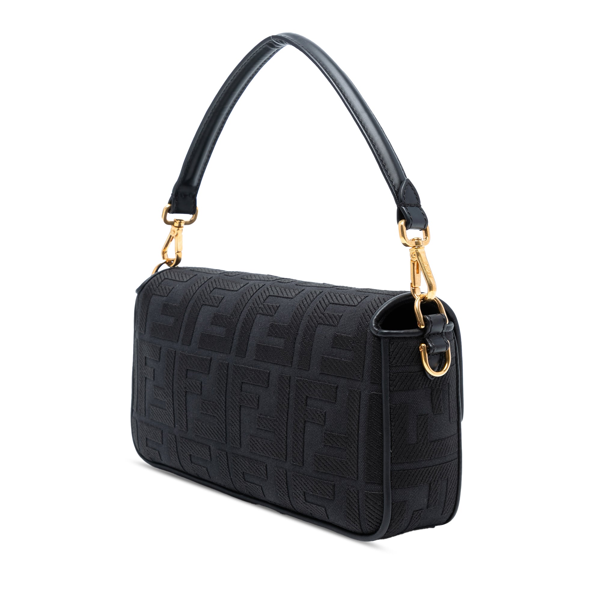 Fendi Zucca Embroidered Canvas Baguette Satchel - image 2