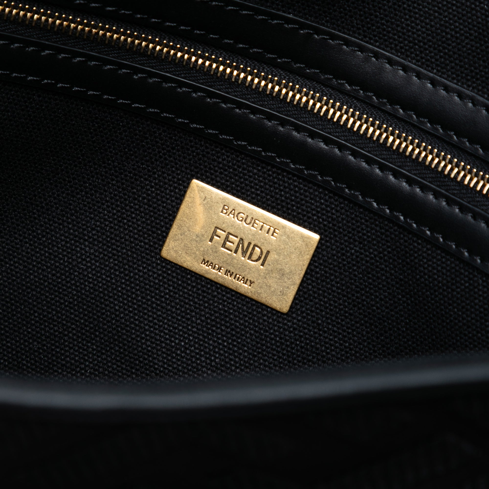 Fendi Zucca Embroidered Canvas Baguette Satchel - image 5