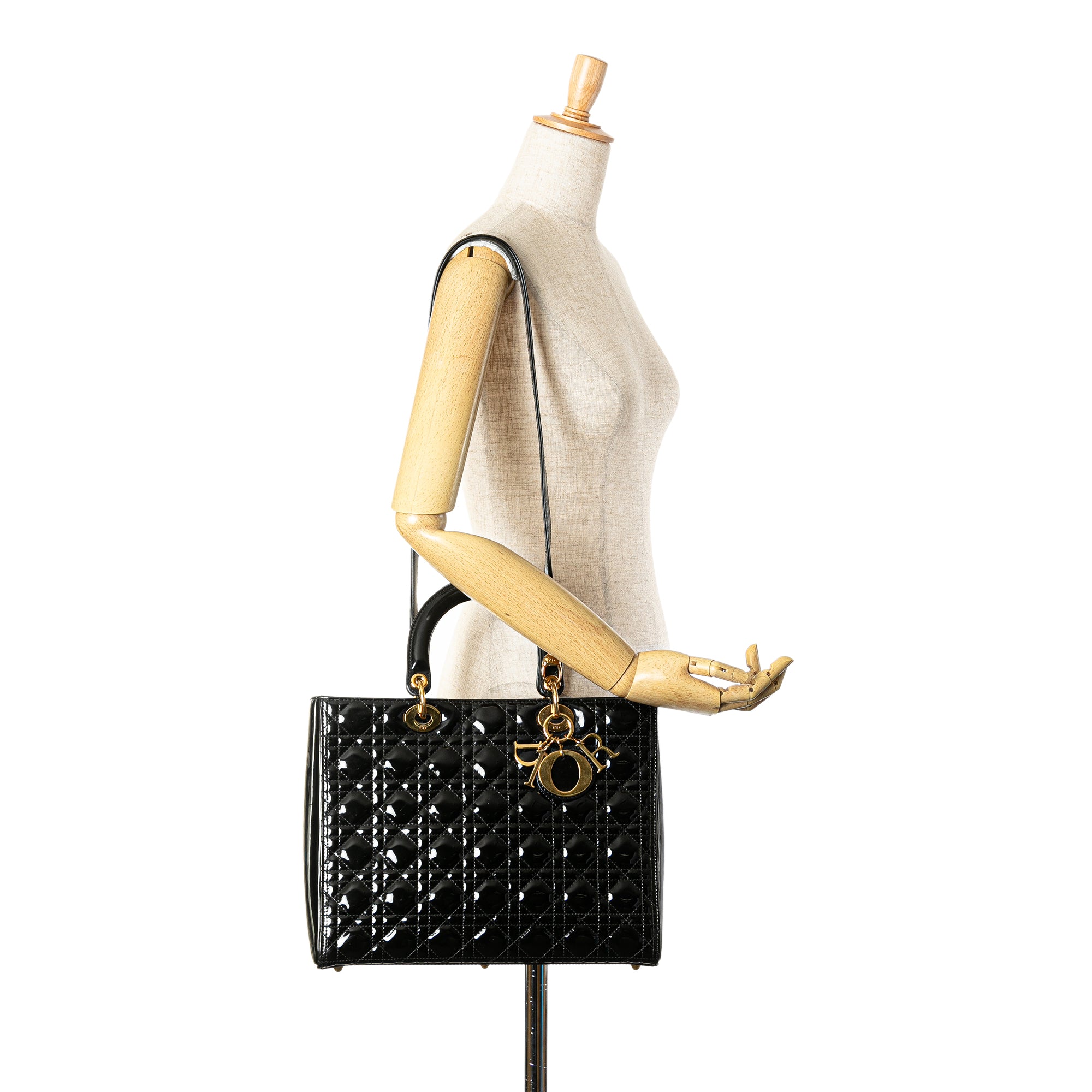 Dior Large Patent Cannage Lady Dior - image 7