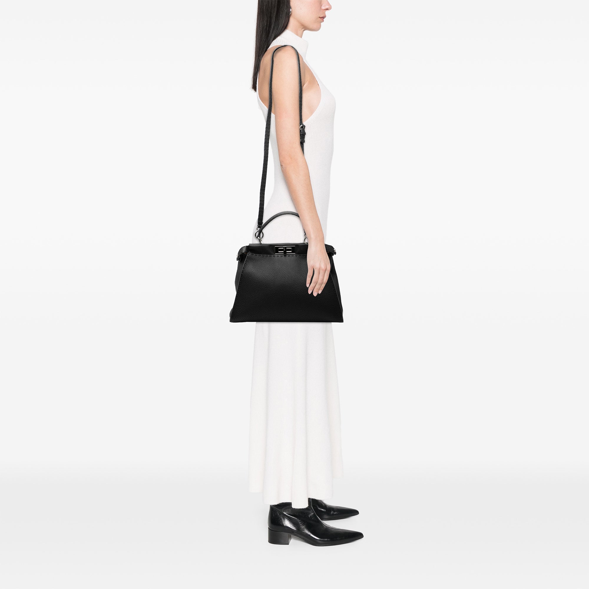 Fendi Medium Leather Peekaboo Selleria Satchel - image 7