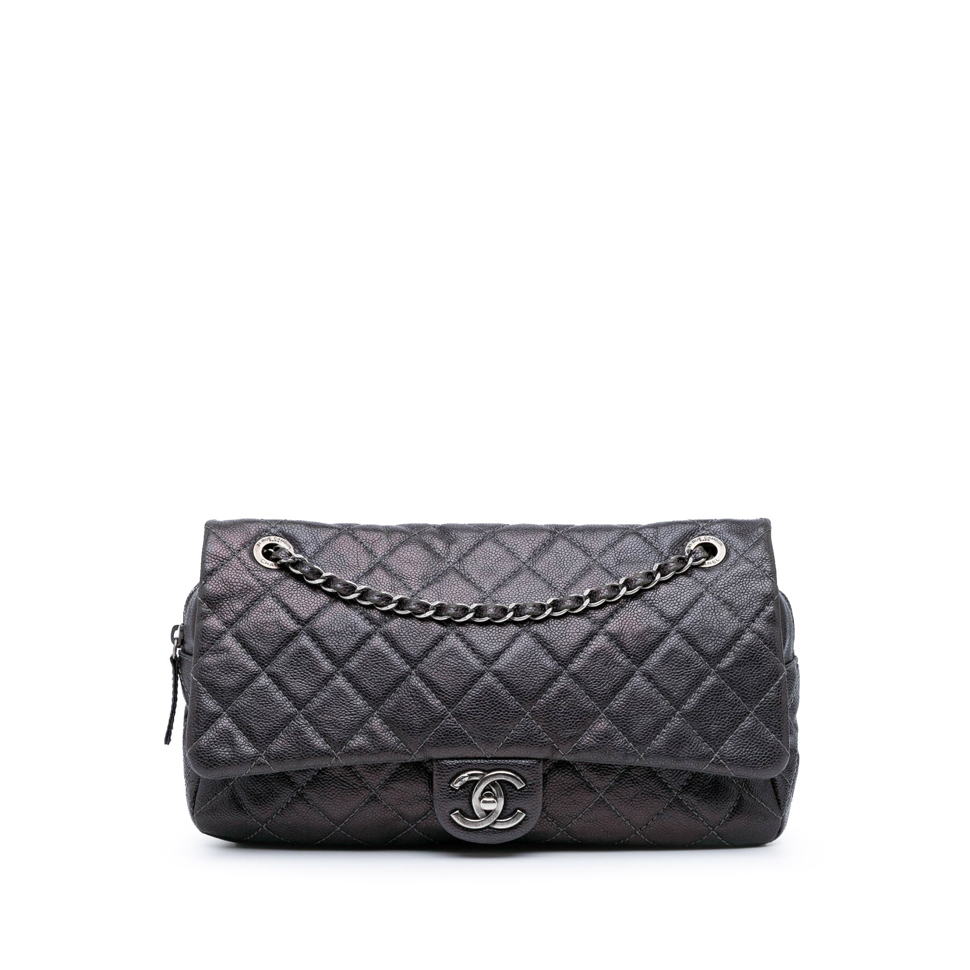 Chanel Jumbo Quilted Caviar Easy Flap - image 1
