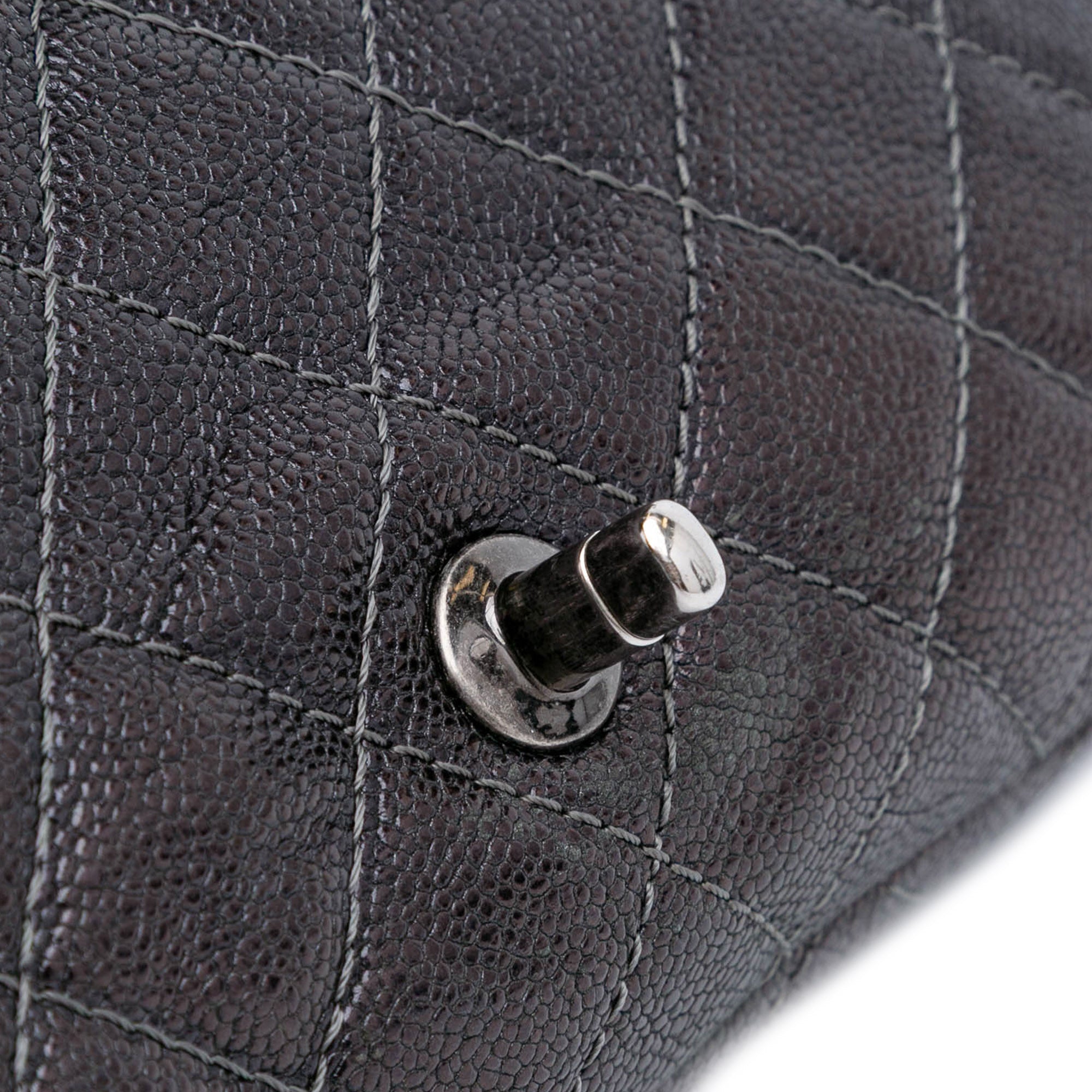 Chanel Jumbo Quilted Caviar Easy Flap - image 10