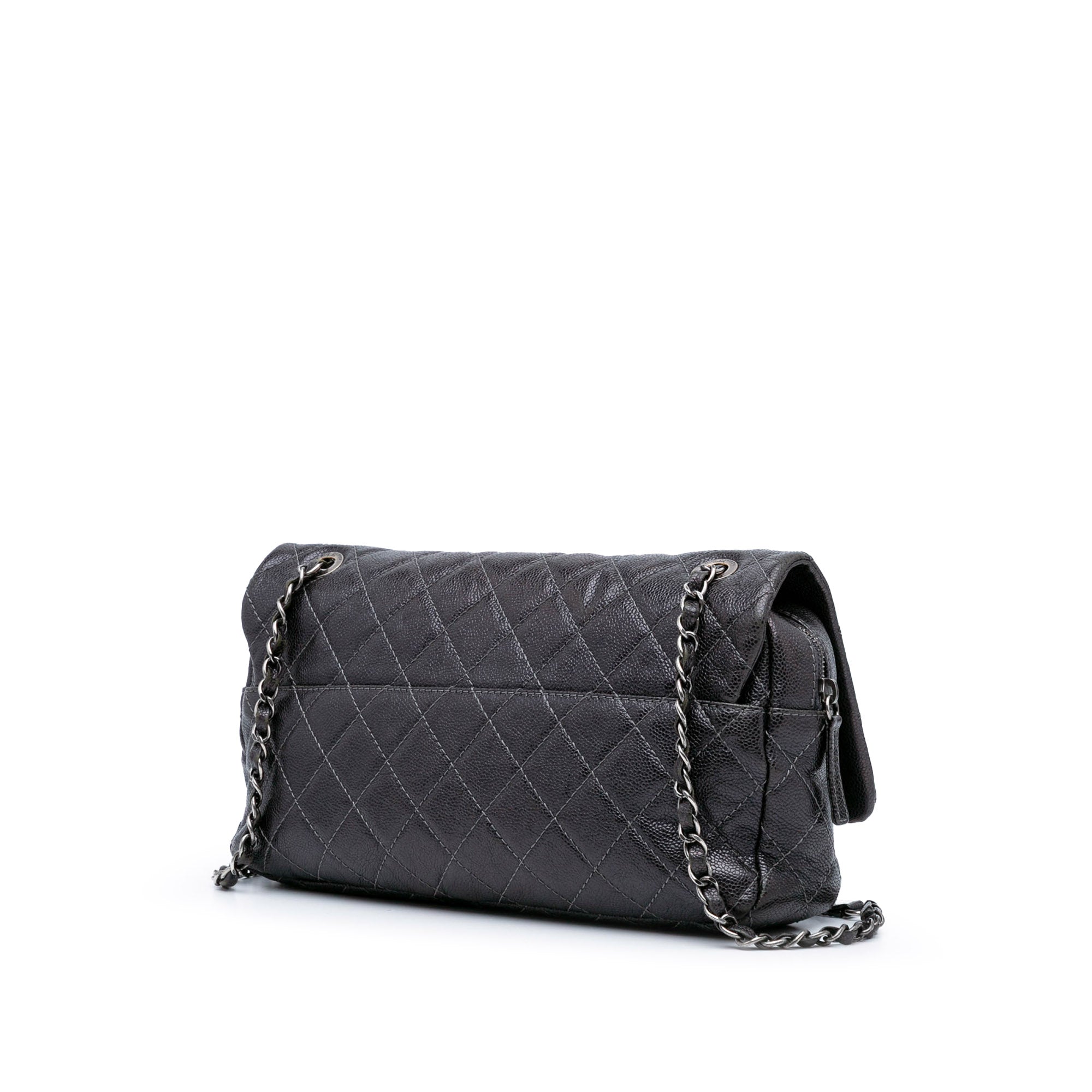 Chanel Jumbo Quilted Caviar Easy Flap - image 2