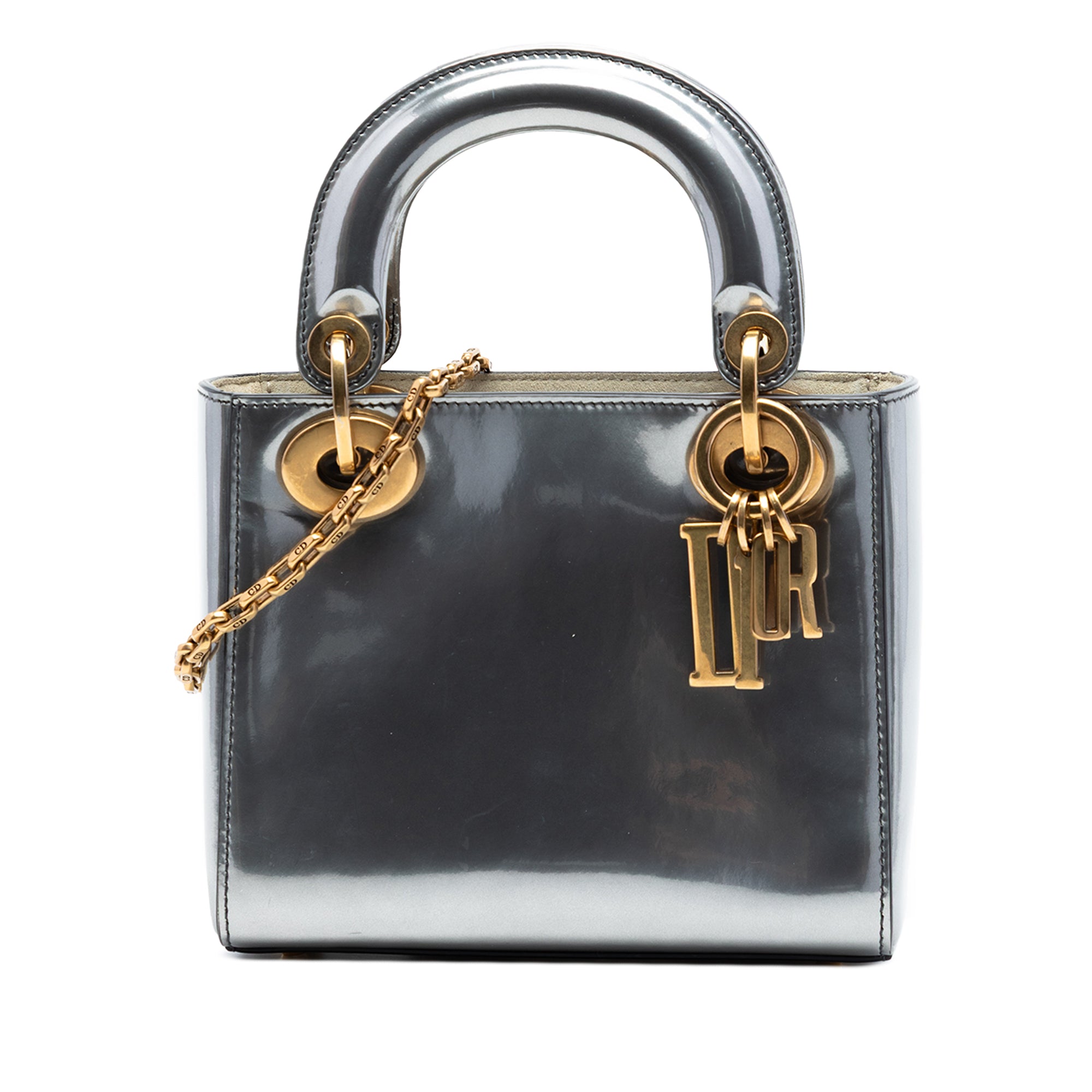 Dior Mini Metallic Patent Lady Dior - image 1