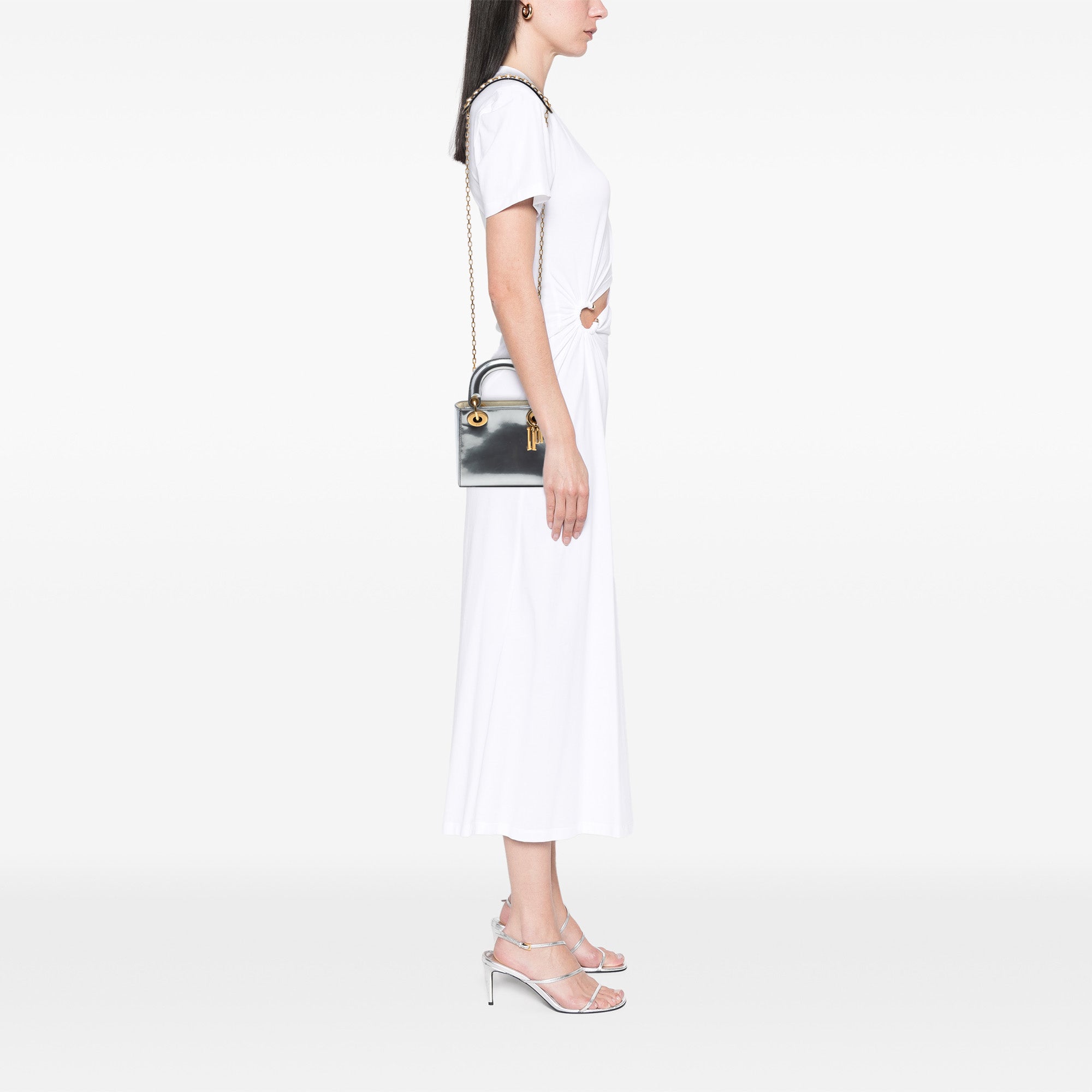 Dior Mini Metallic Patent Lady Dior - image 6