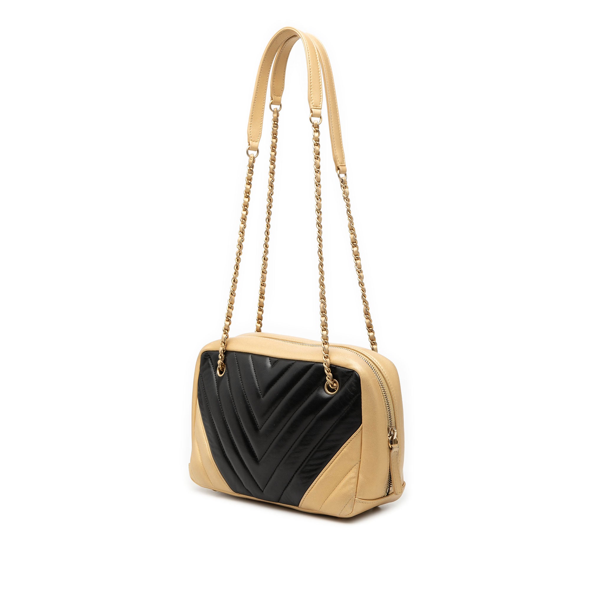 Chanel CC Chevron Lambskin Camera Shoulder Bag - image 2