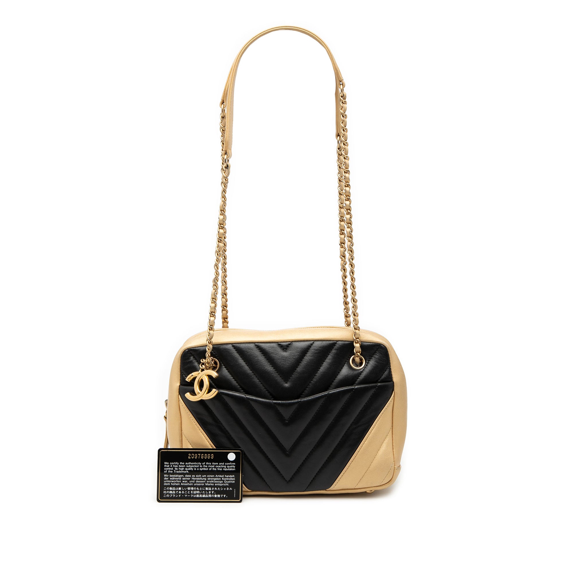 Chanel CC Chevron Lambskin Camera Shoulder Bag - image 8