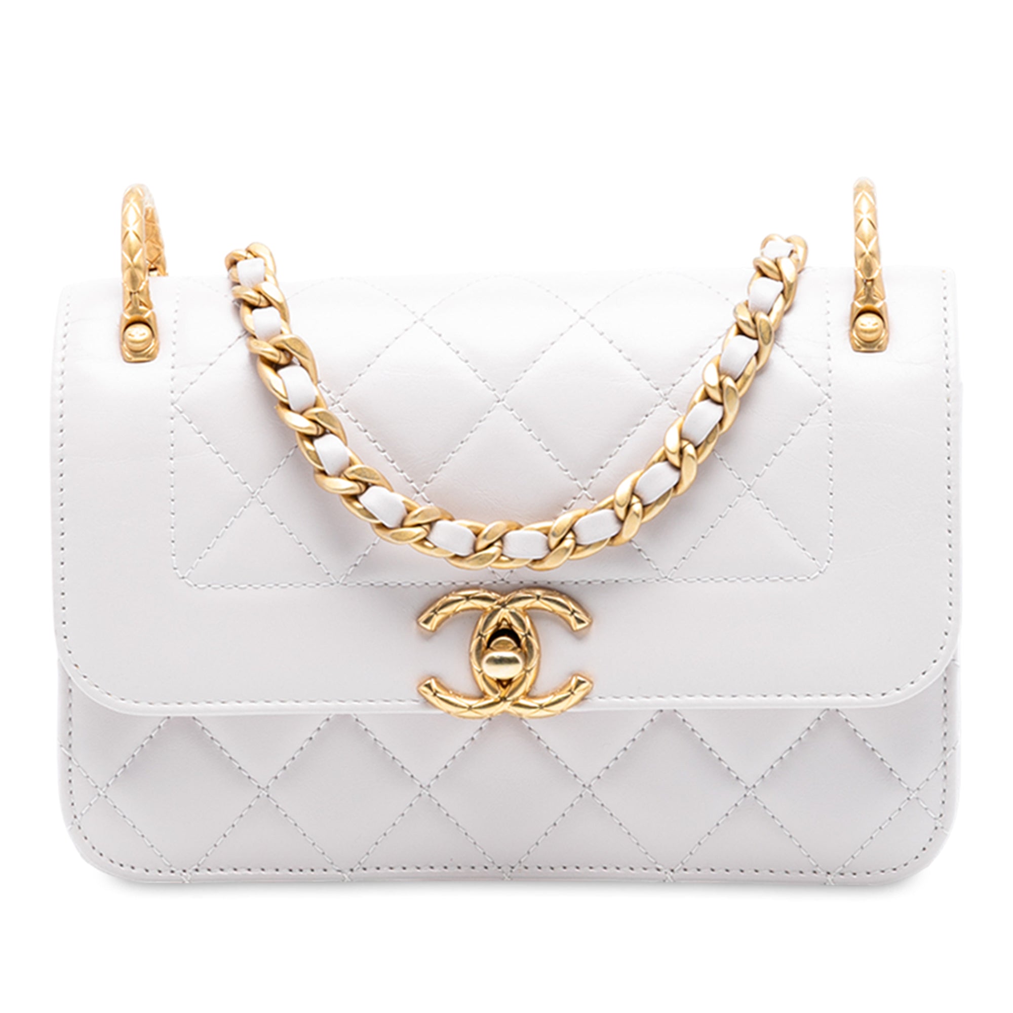 Chanel CC Quilted Calfskin Single Flap - image 1