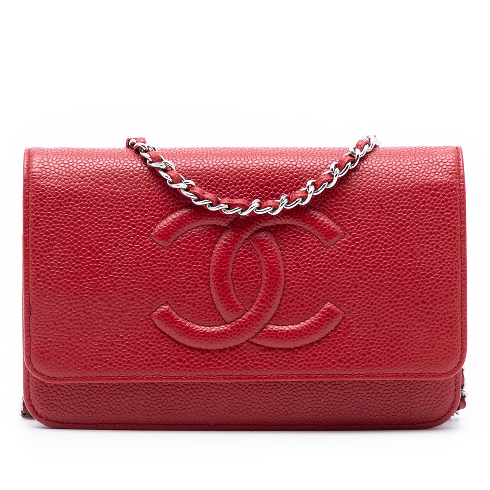 Chanel CC Caviar Wallet On Chain - image 1