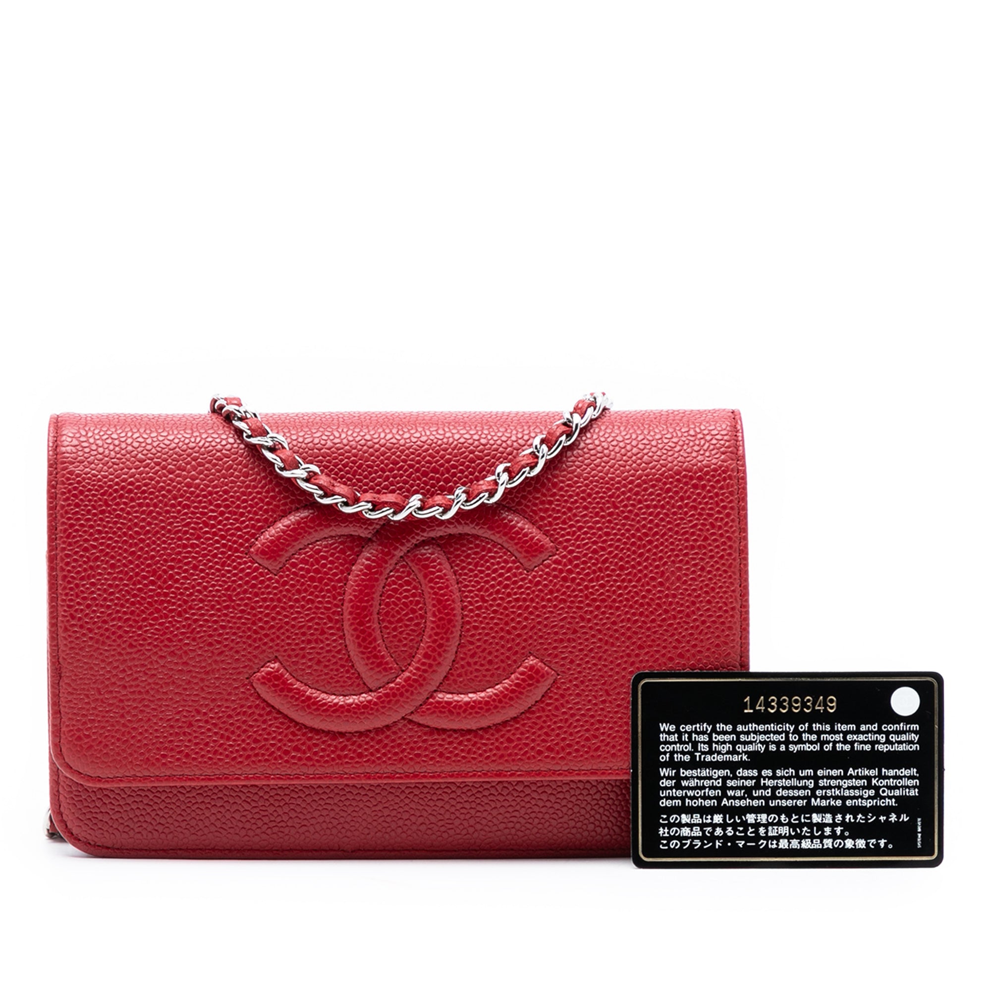 Chanel CC Caviar Wallet On Chain - image 8