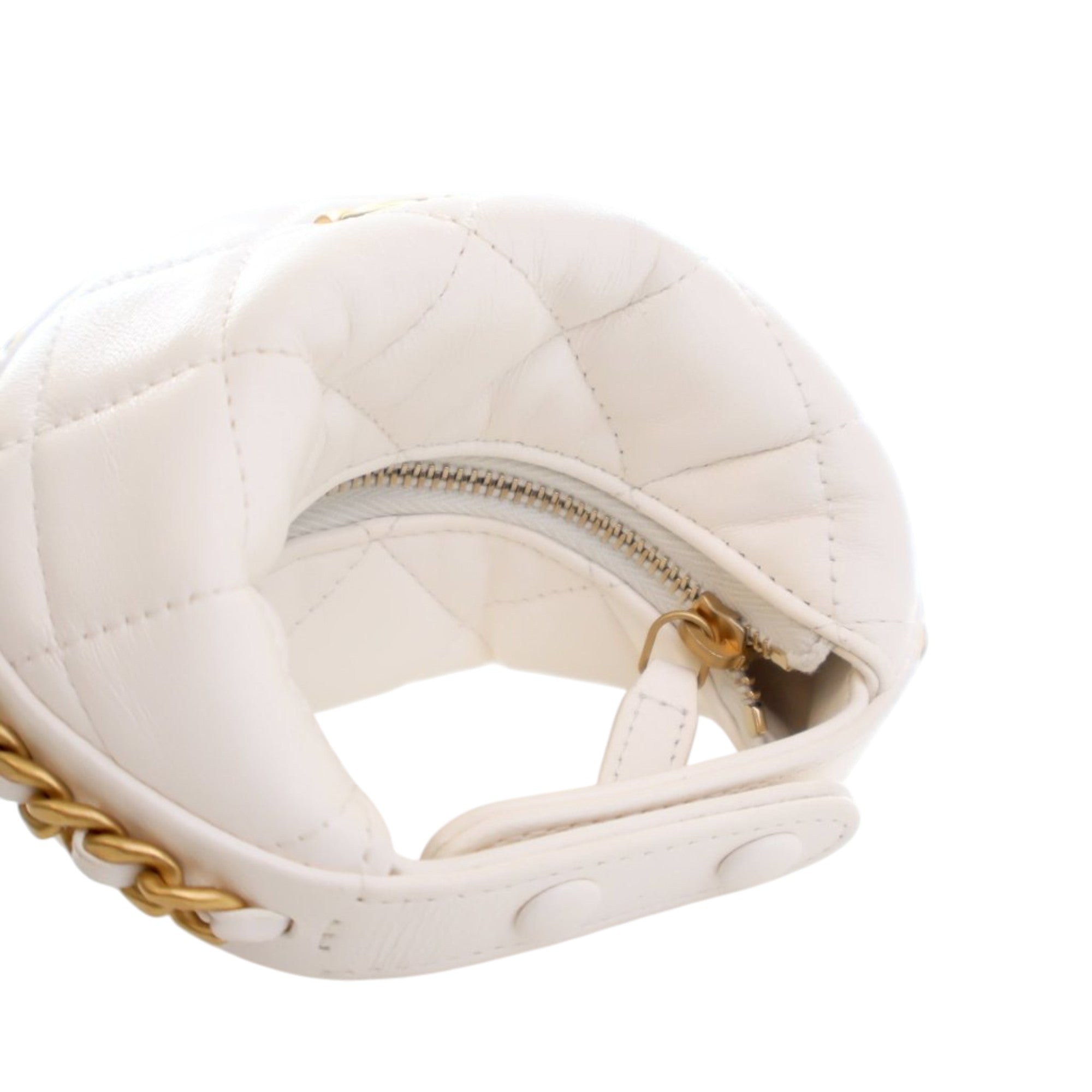 Chanel Mini Shiny Crumpled Quilted Lambskin Chain Around Pouch - image 10
