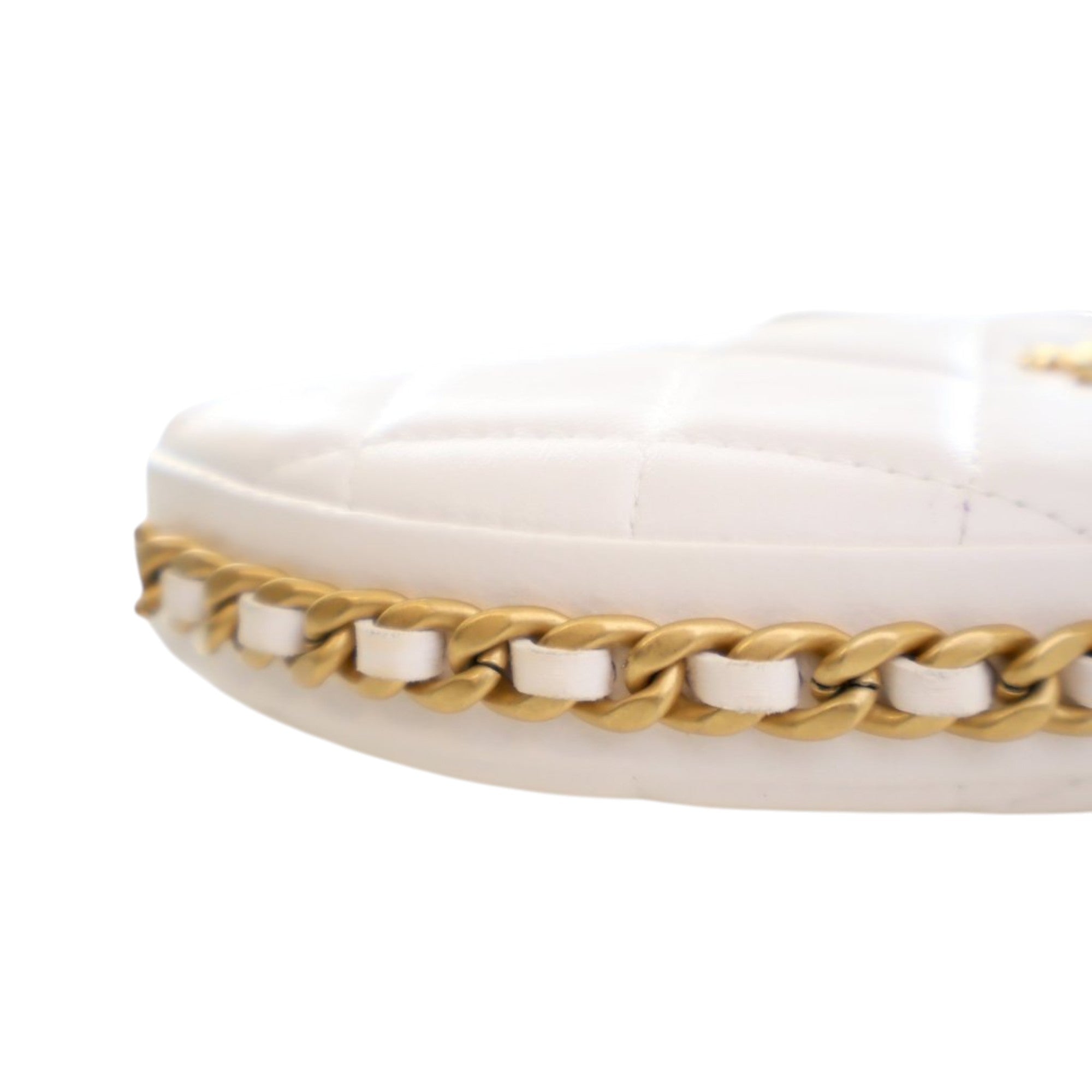 Chanel Mini Shiny Crumpled Quilted Lambskin Chain Around Pouch - image 11