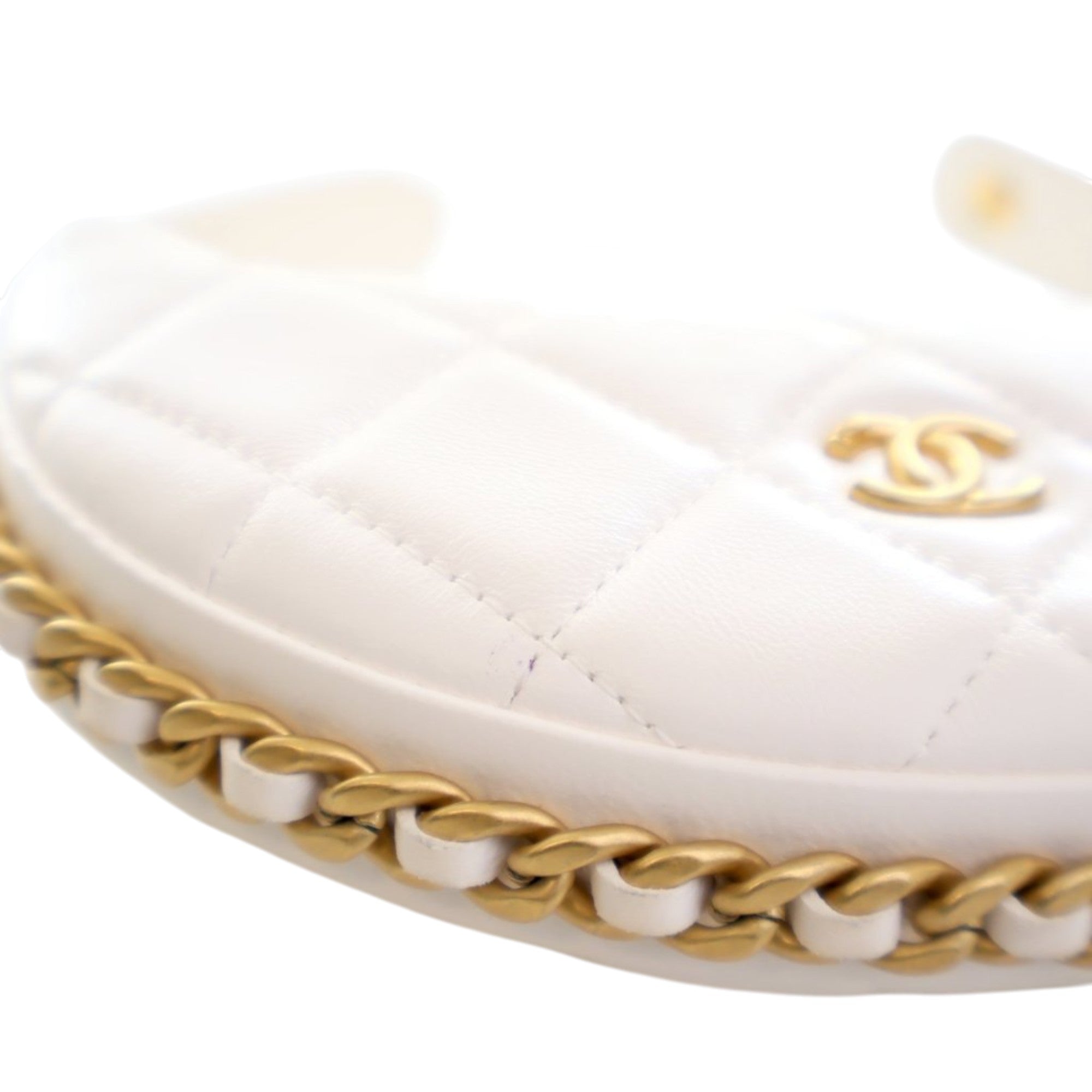 Chanel Mini Shiny Crumpled Quilted Lambskin Chain Around Pouch - image 15