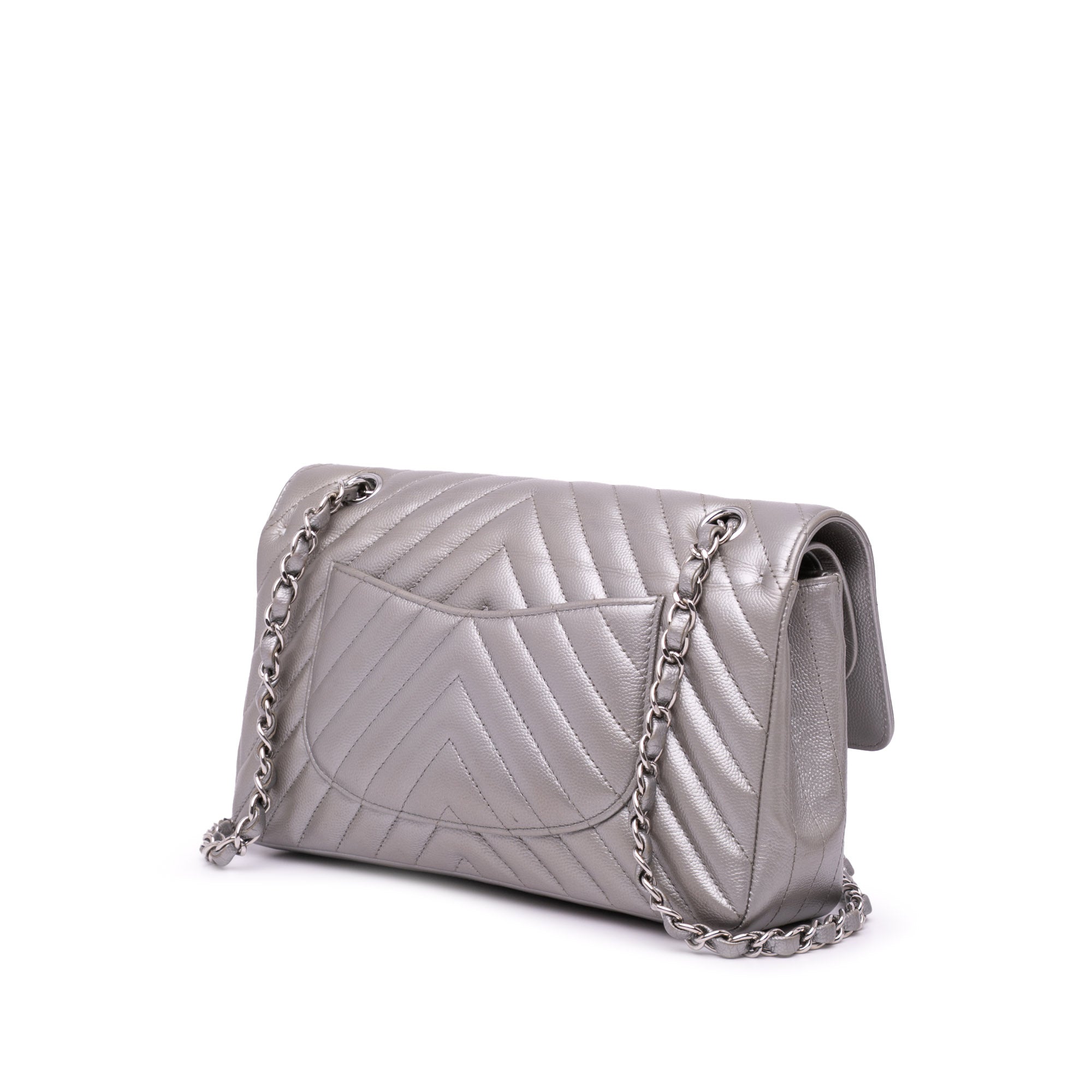Chanel Medium Classic Chevron Caviar Double Flap - image 2