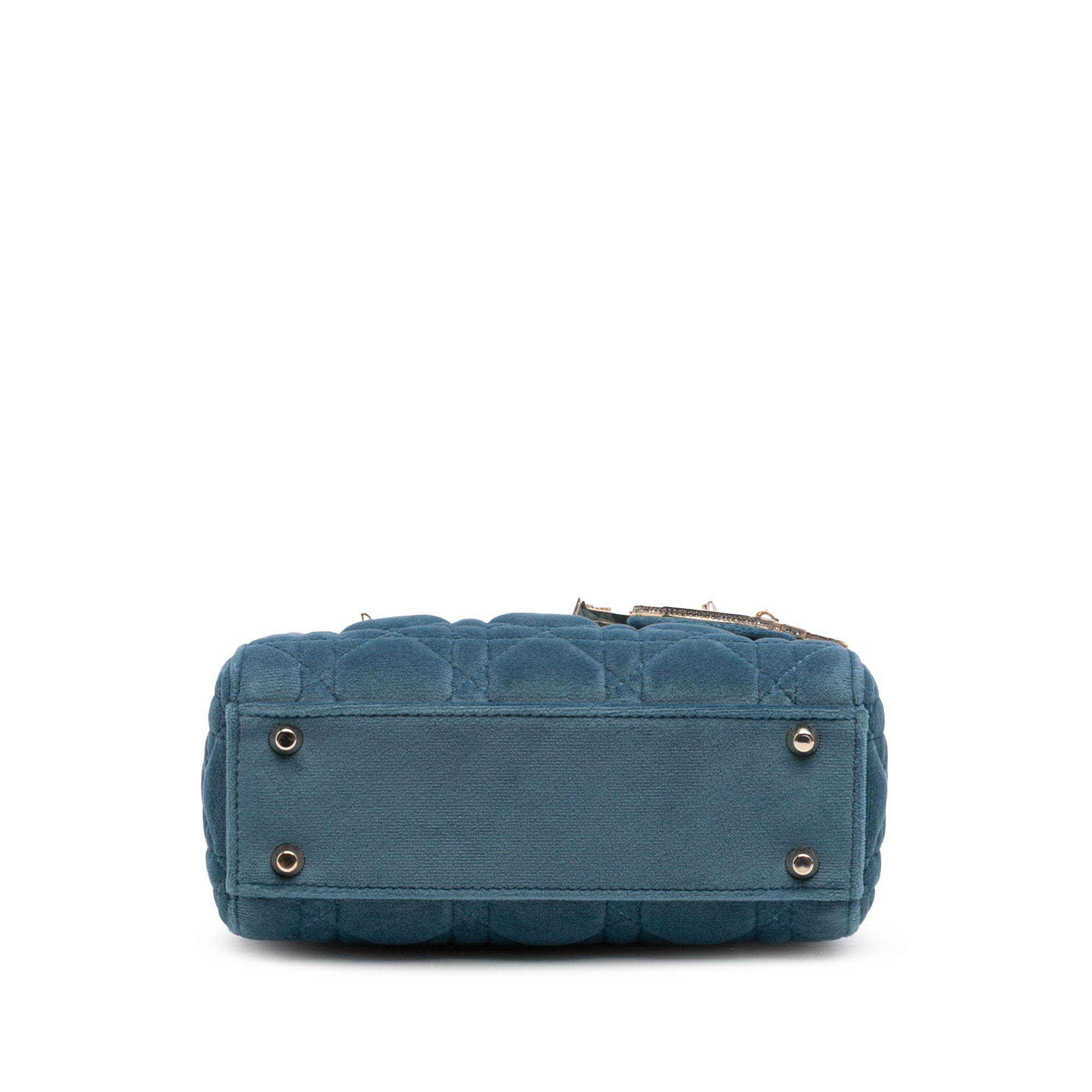 Dior Mini Velvet Cannage Lady Dior - image 3