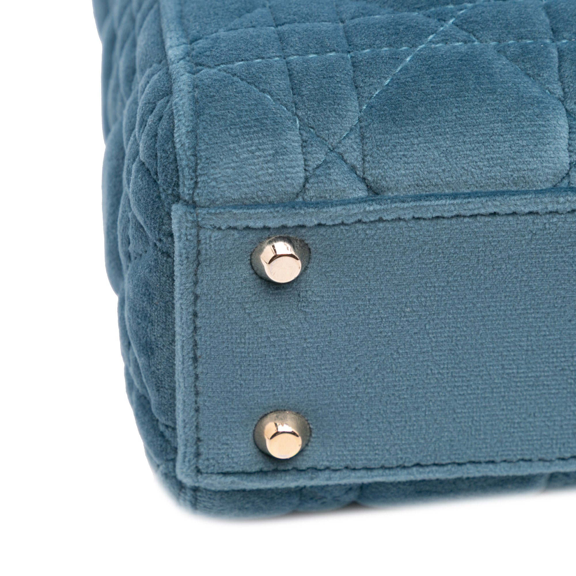 Dior Mini Velvet Cannage Lady Dior - image 7