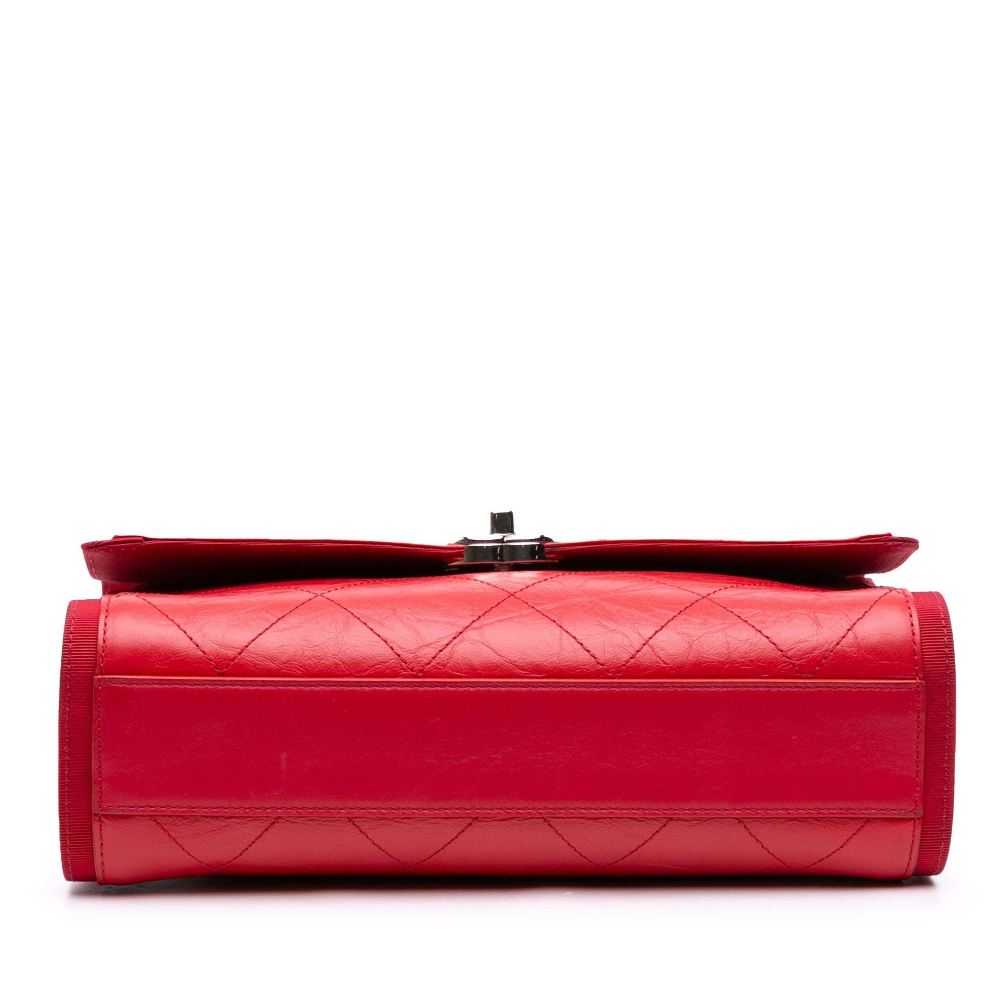 Chanel CC Quilted Crumpled Calfskin and Grosgrain Flap - image 3