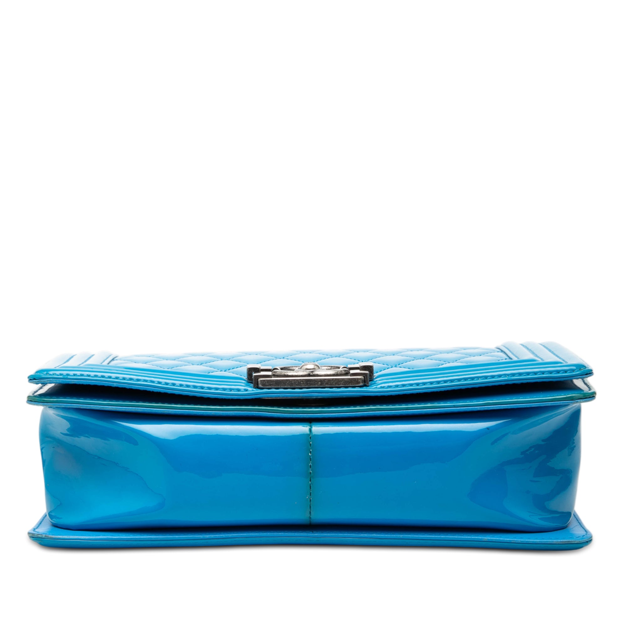Chanel Old Medium Quilted Patent Boy Flap - image 3