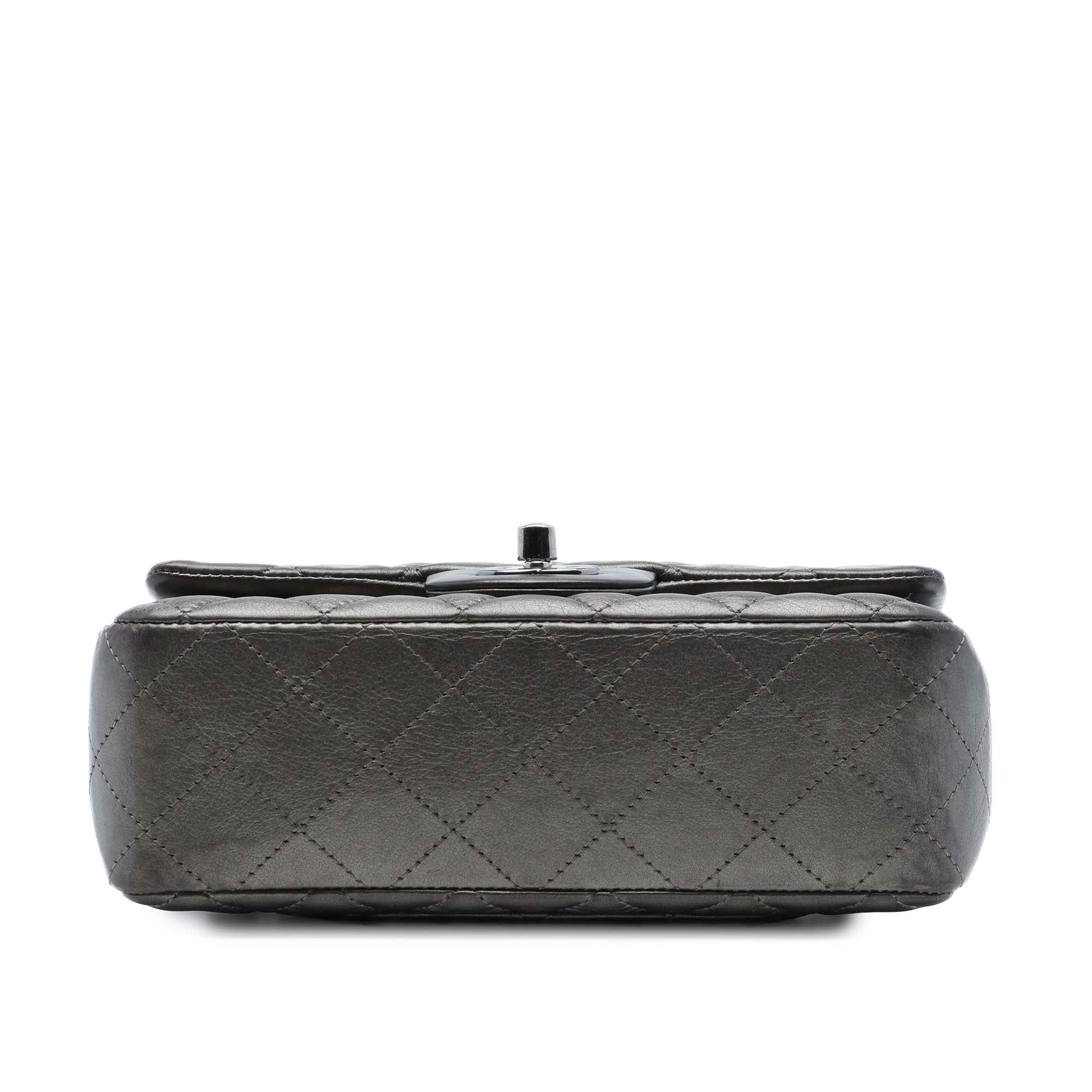 Chanel Mini Rectangular Classic Metallic Lambskin Single Flap - image 3
