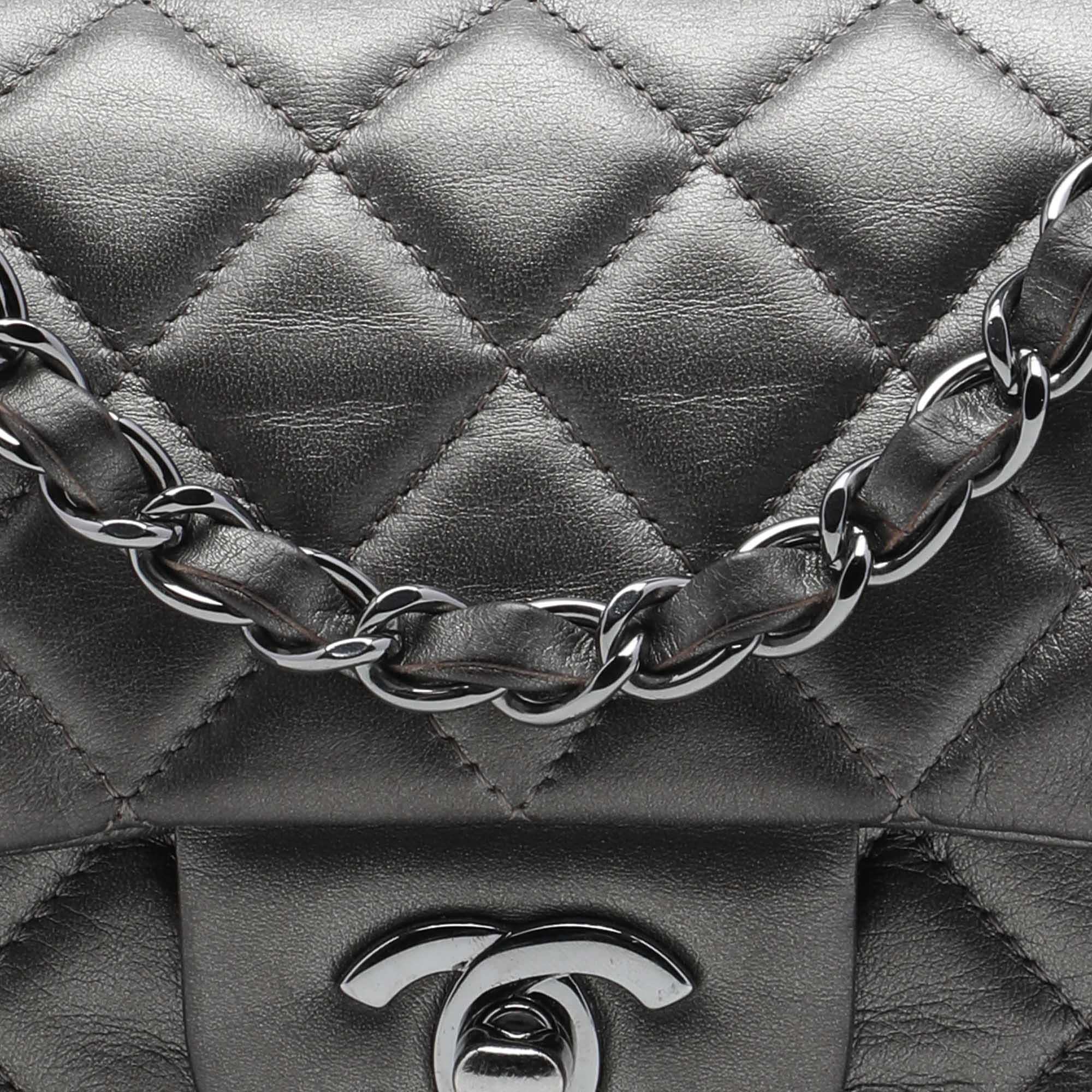 Chanel Mini Rectangular Classic Metallic Lambskin Single Flap - image 6
