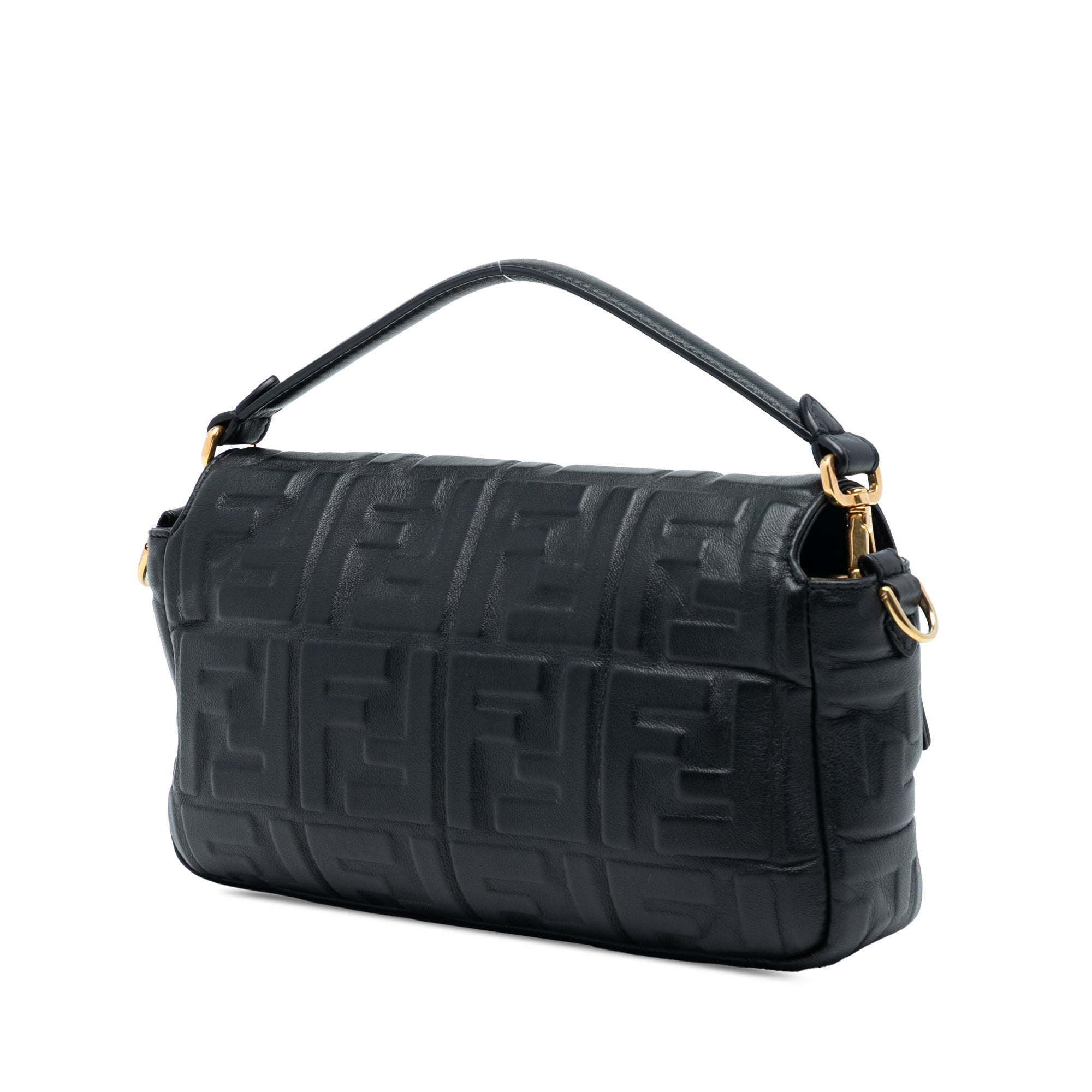 Fendi Zucca Embossed Leather Baguette Satchel - image 2