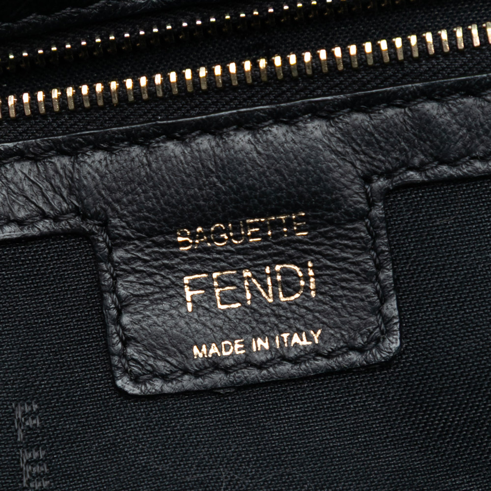 Fendi Zucca Embossed Leather Baguette Satchel - image 5
