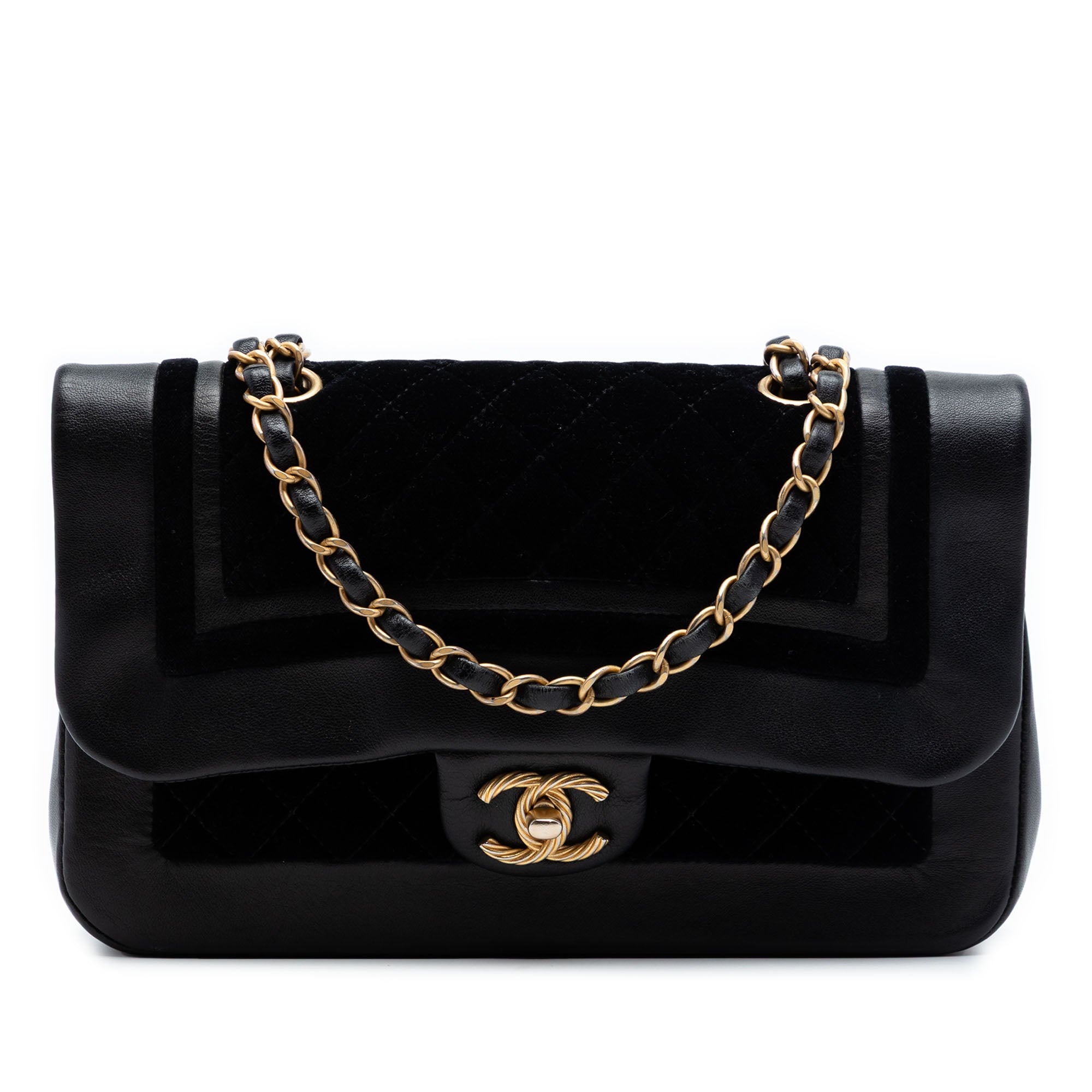 Chanel Paris Cosmopolite Medium Velvet and Metallic Lambskin Flap - image 1