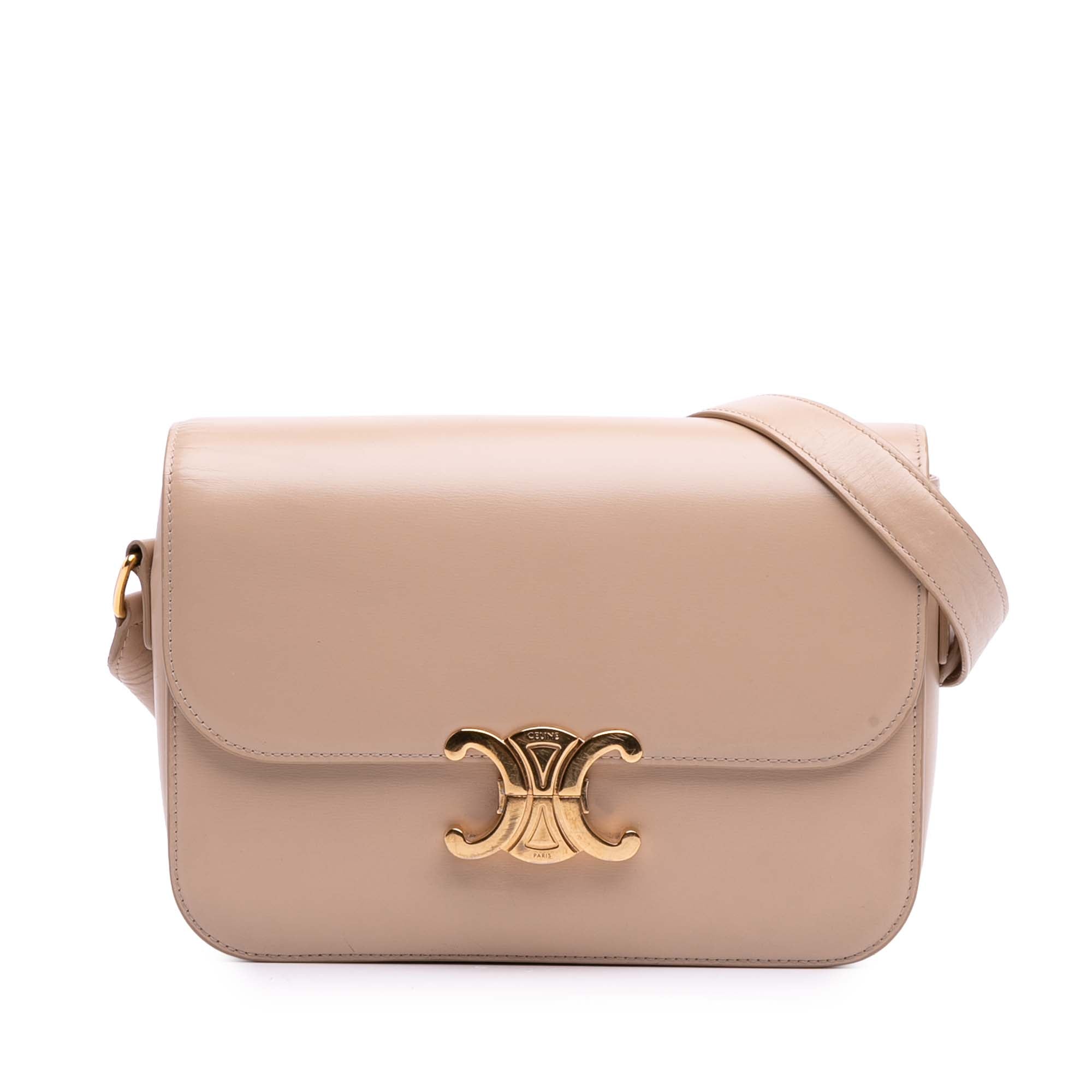 Celine Classique Shiny Calfskin Triomphe Crossbody - image 1