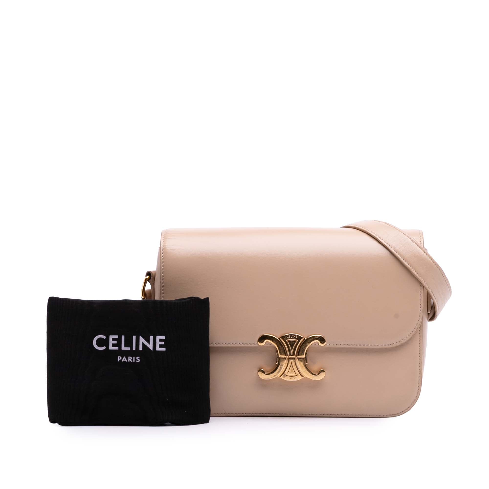 Celine Classique Shiny Calfskin Triomphe Crossbody - image 12