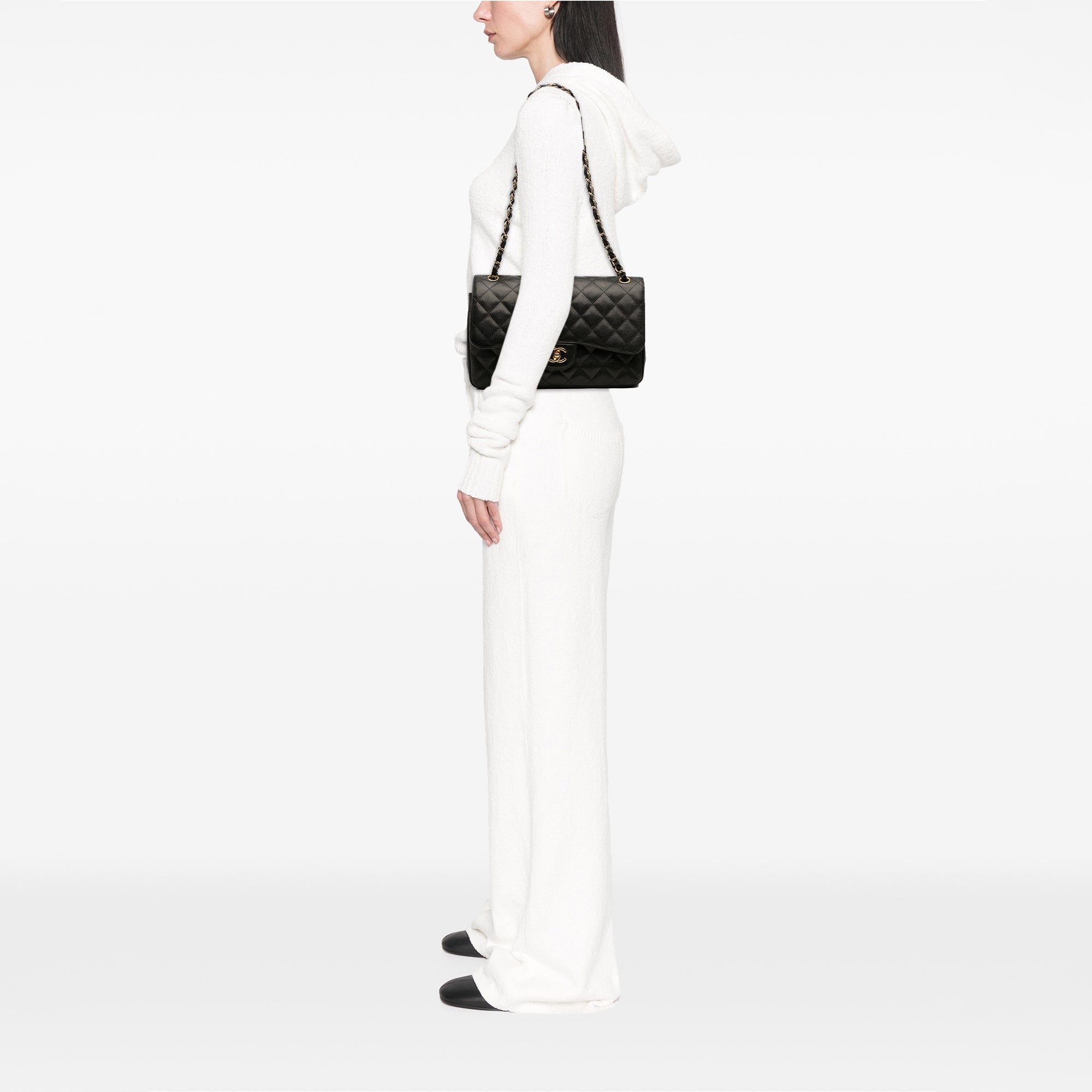 Chanel Jumbo Classic Caviar Double Flap - image 12