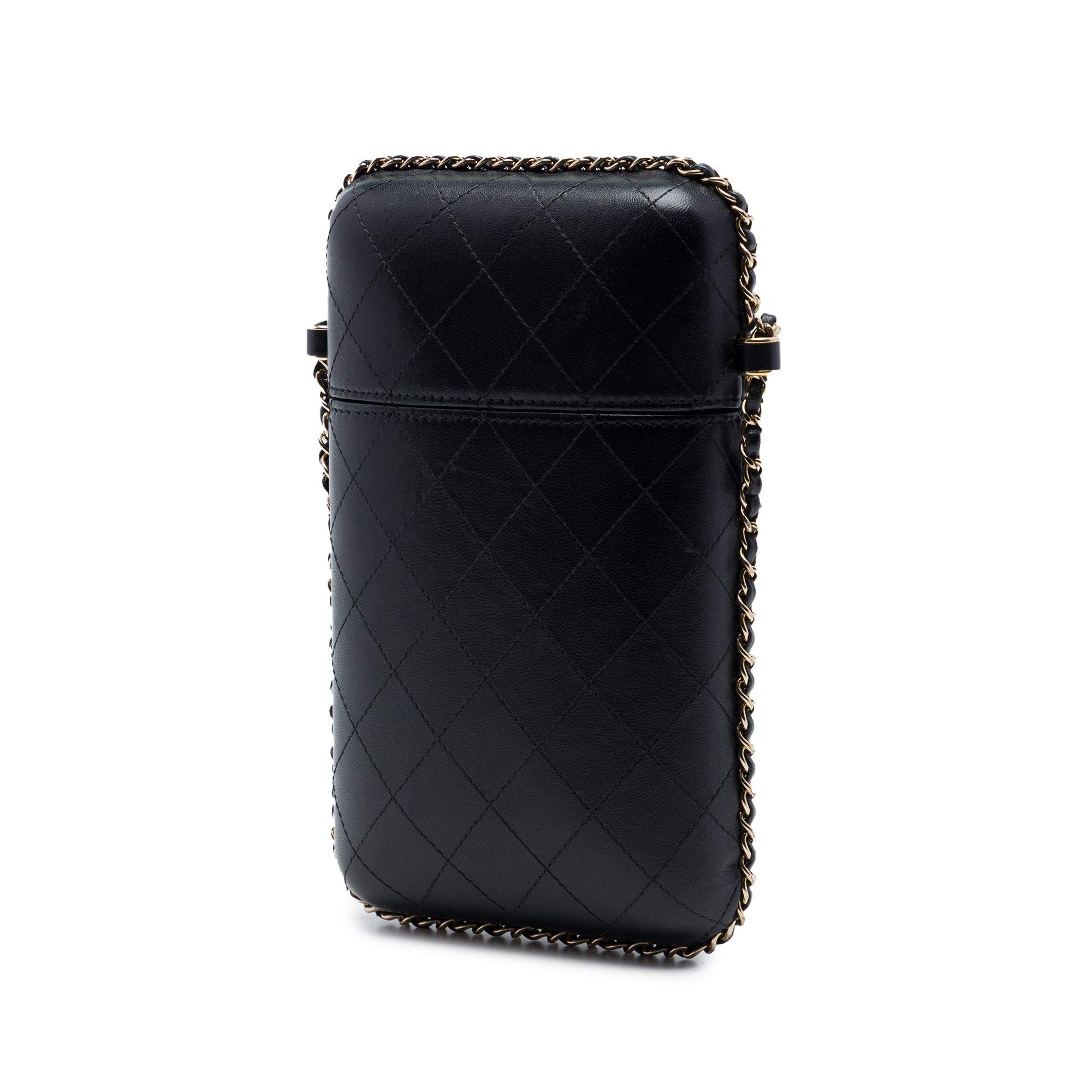 Chanel CC Quilted Lambskin Chain Around Phone Holder - image 2