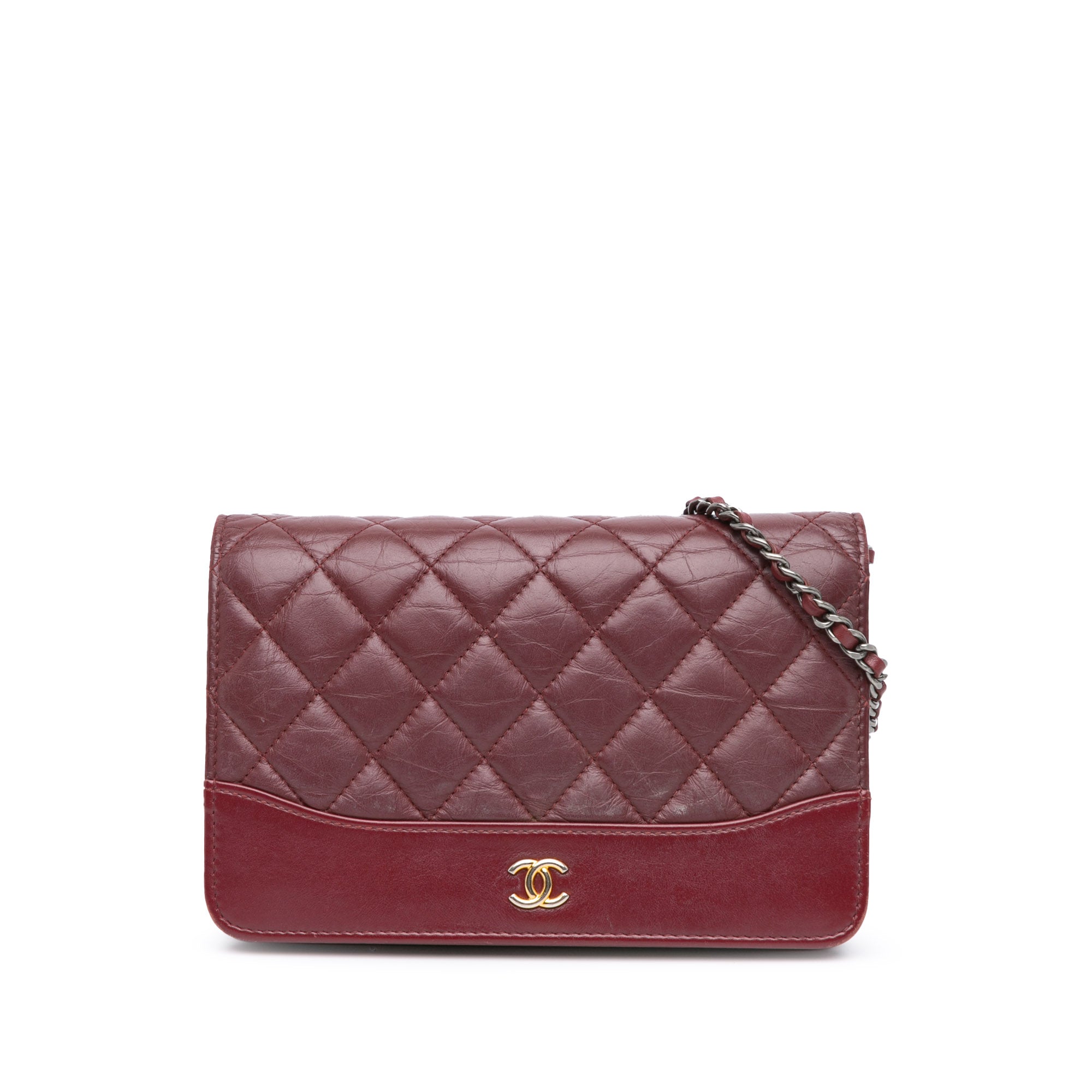 Chanel Quilted Aged Calfskin Gabrielle Wallet on Chain - image 1