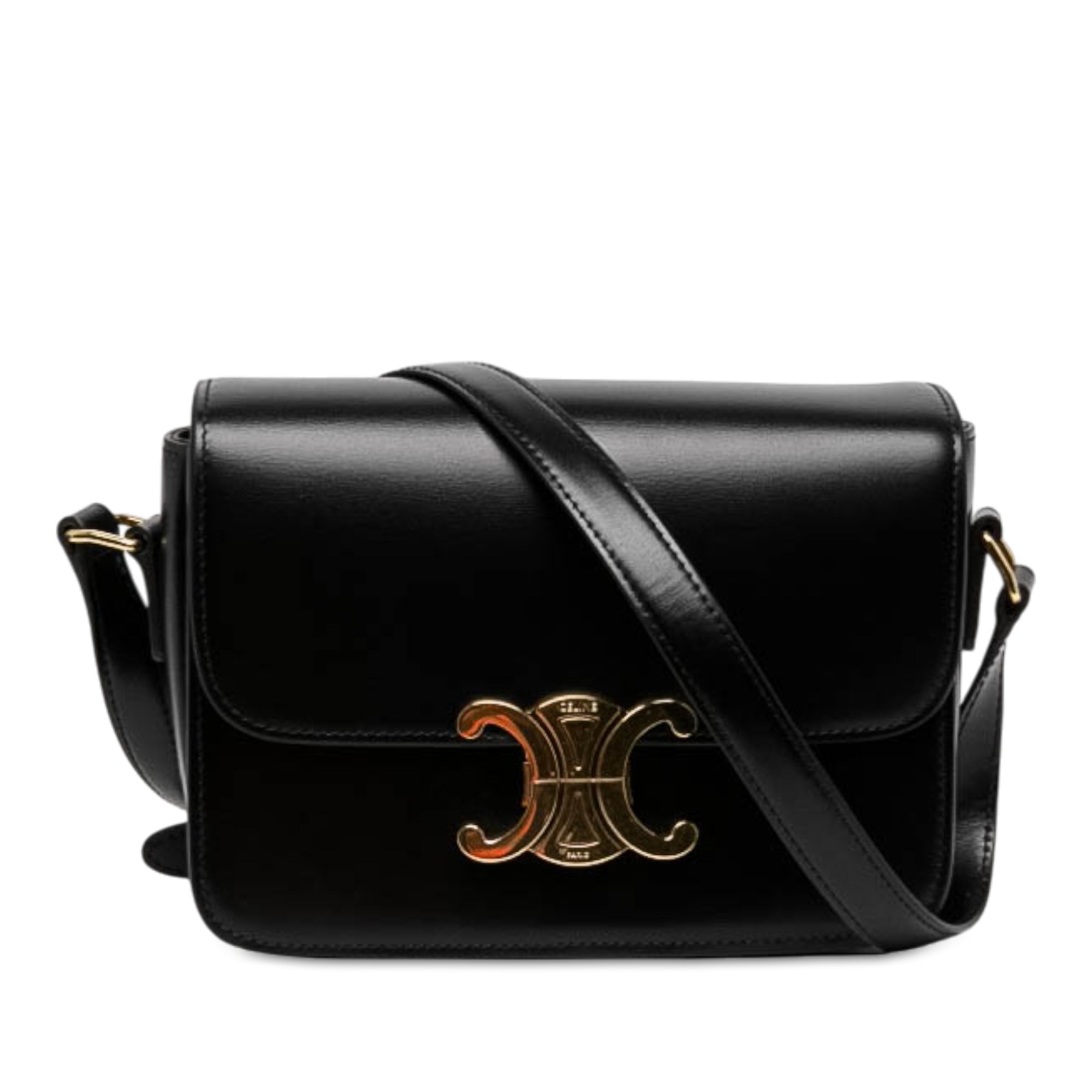 Celine Teen Shiny Calfskin Triomphe Crossbody - image 1