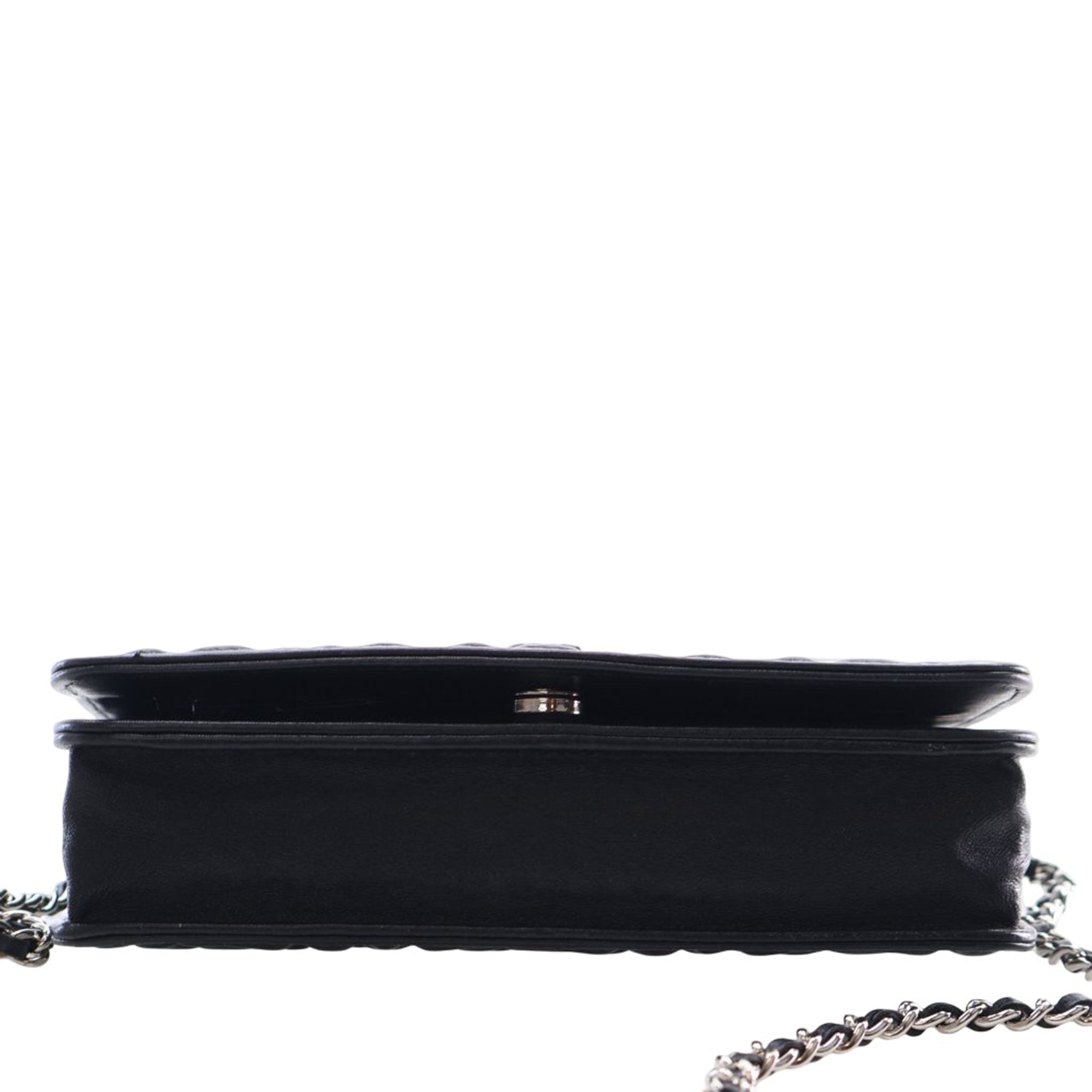 Chanel CC Embossed Lambskin Camellia Wallet On Chain - image 5