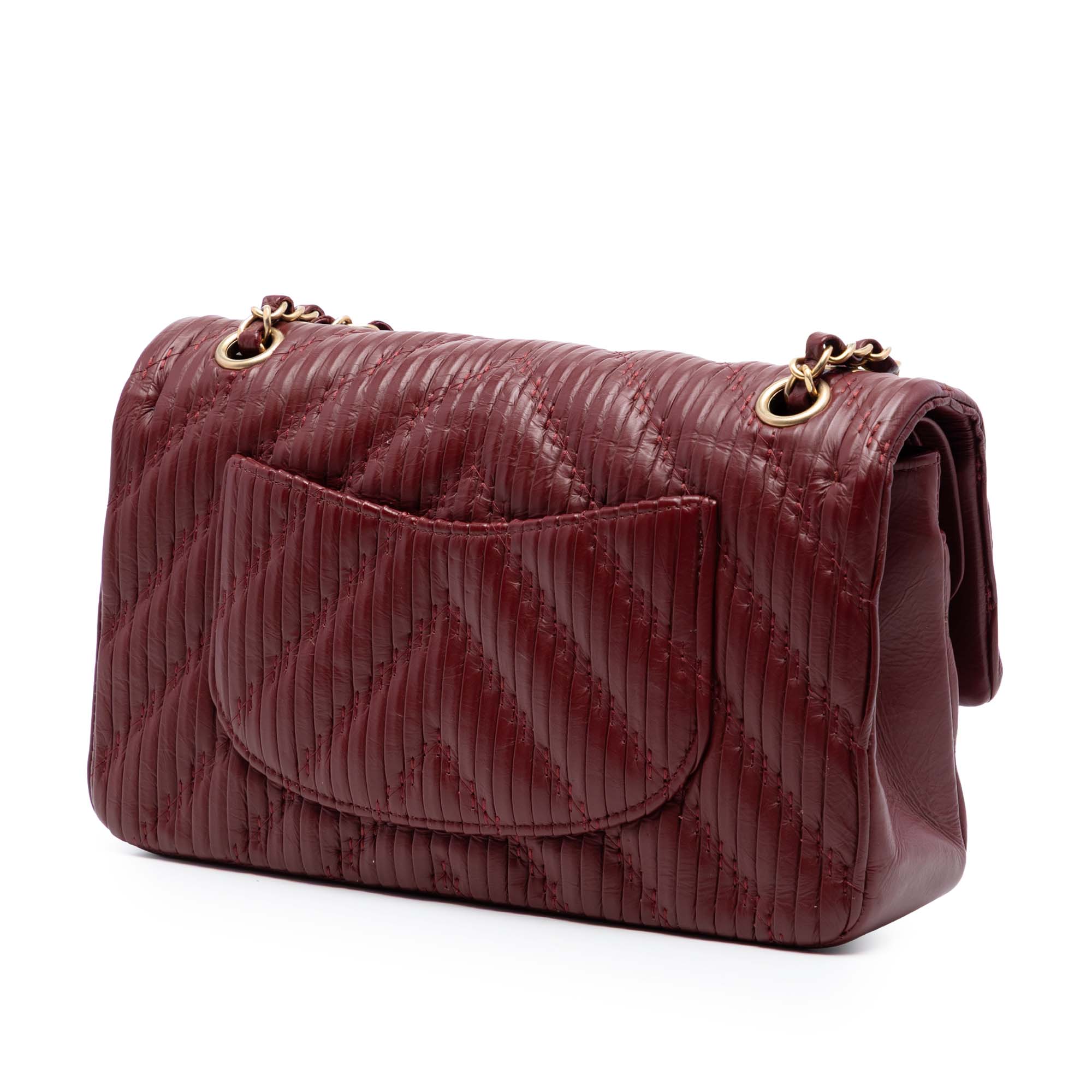 Chanel Medium Classic Chevron Calfskin Pleated Double Flap - image 2