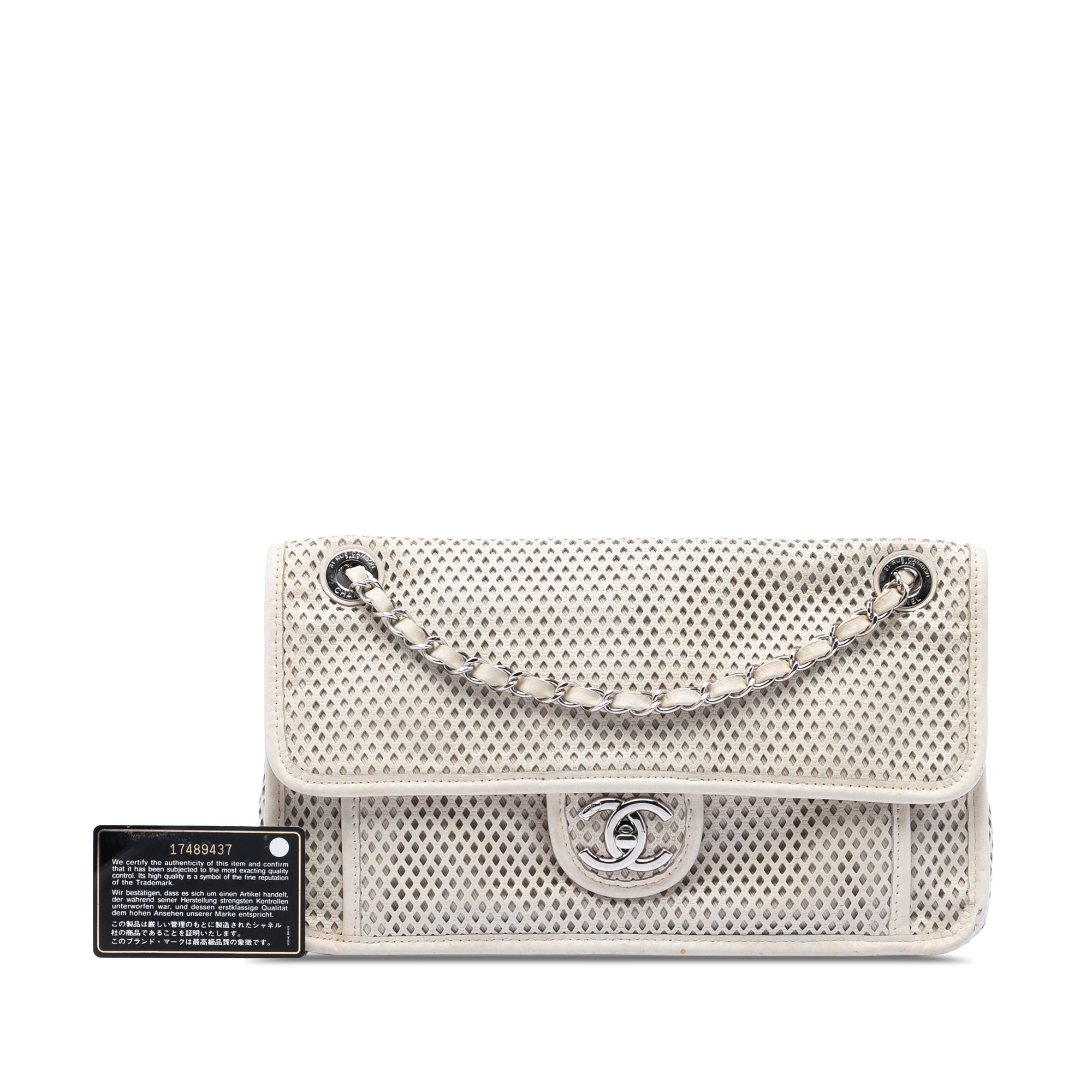 Chanel Medium Perforated Calfskin Up In The Air Flap - image 7