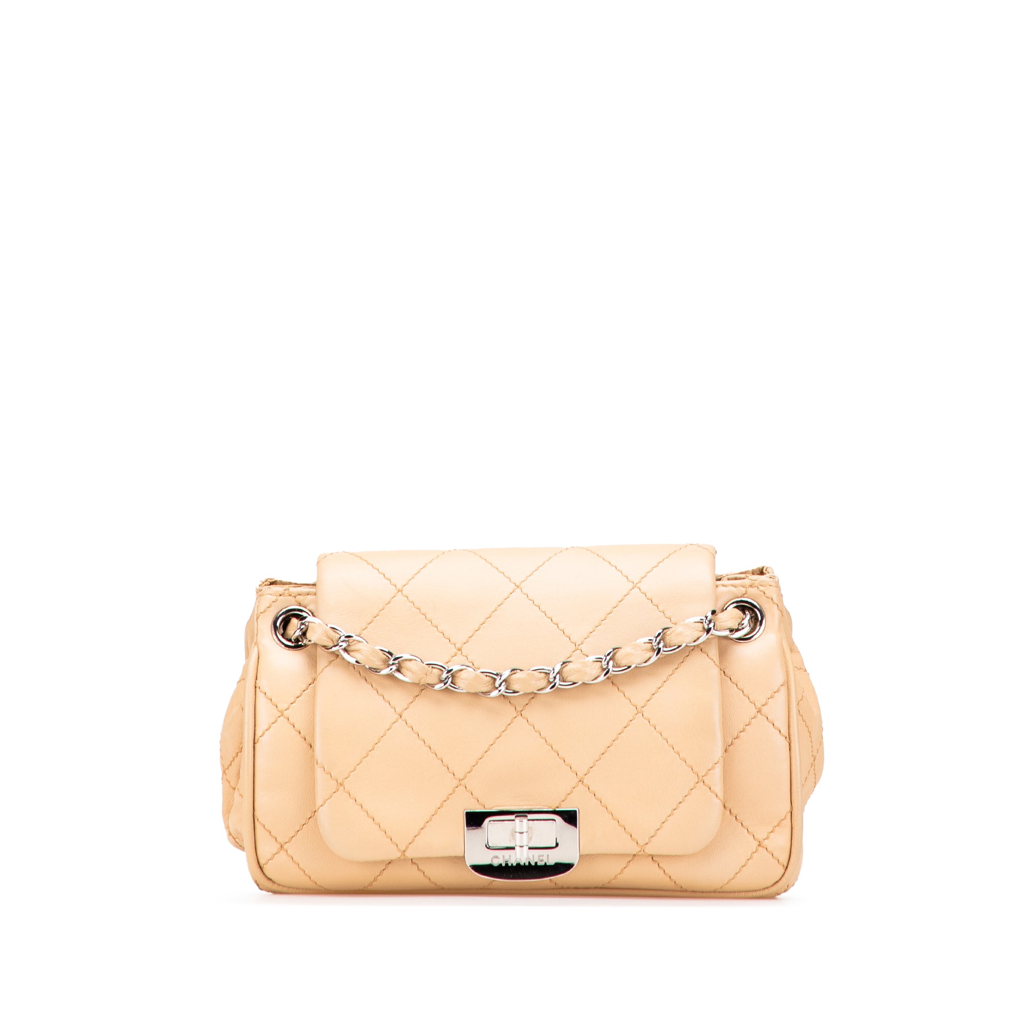 Chanel Reissue 2.55 Quilted Lambskin Wild Stitch Accordion Chain Shoulder Bag - image 1