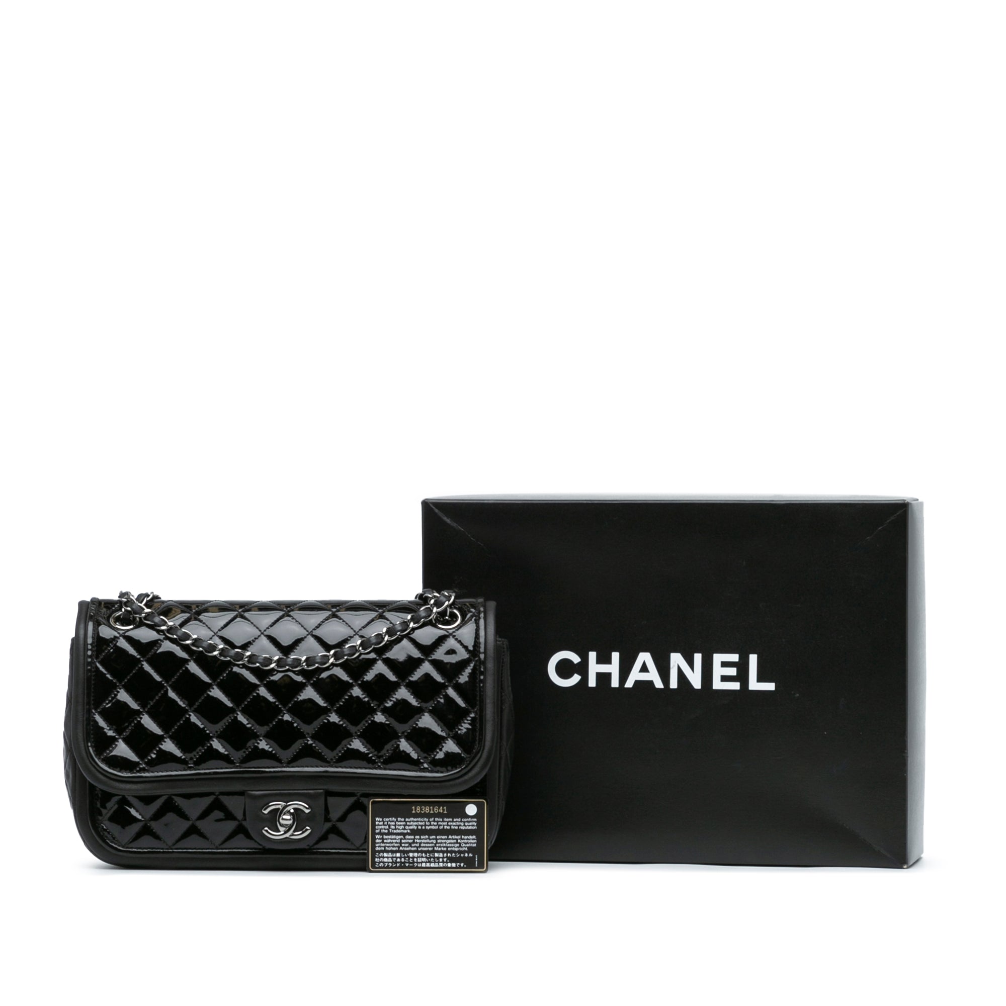 Chanel Jumbo Patent Classic Twist Flap - image 10