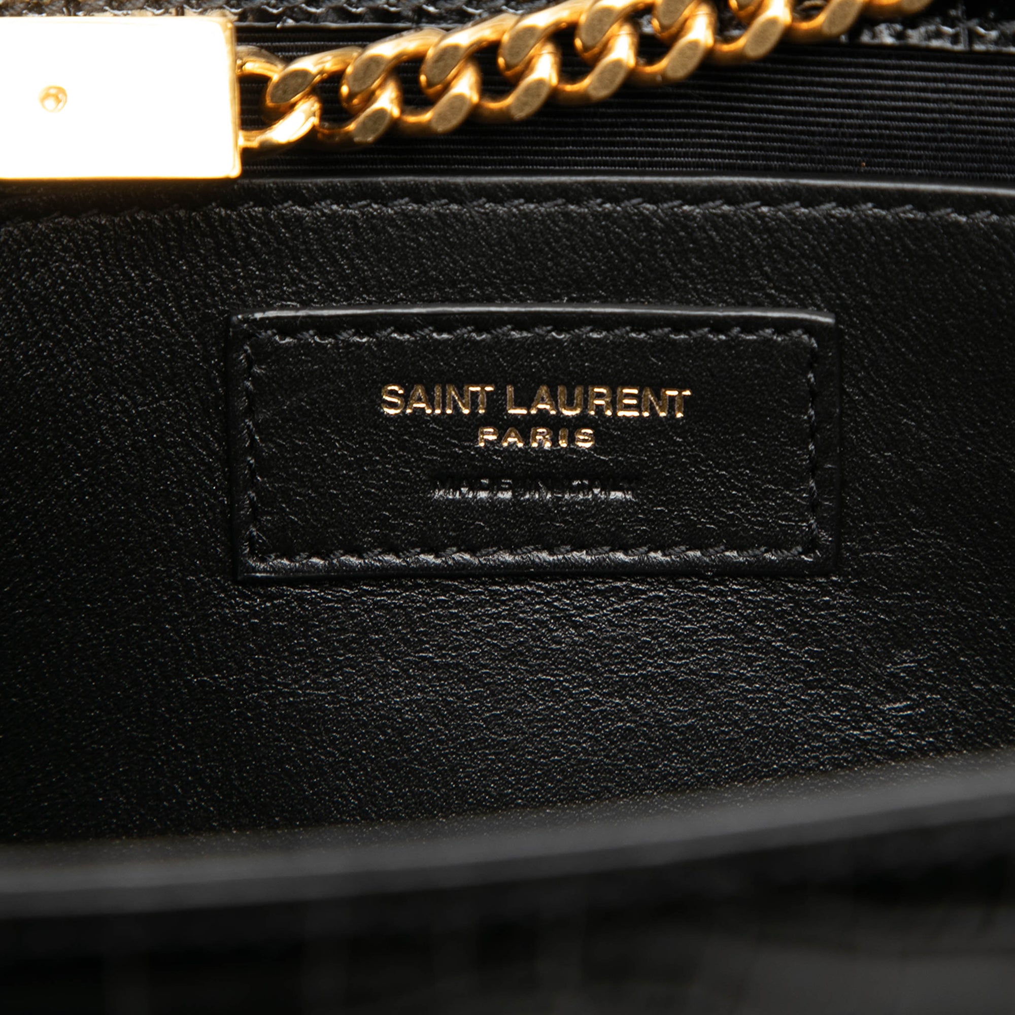 Saint Laurent Medium Croc Embossed Patent Monogram Kate Tassel Crossbody - image 5