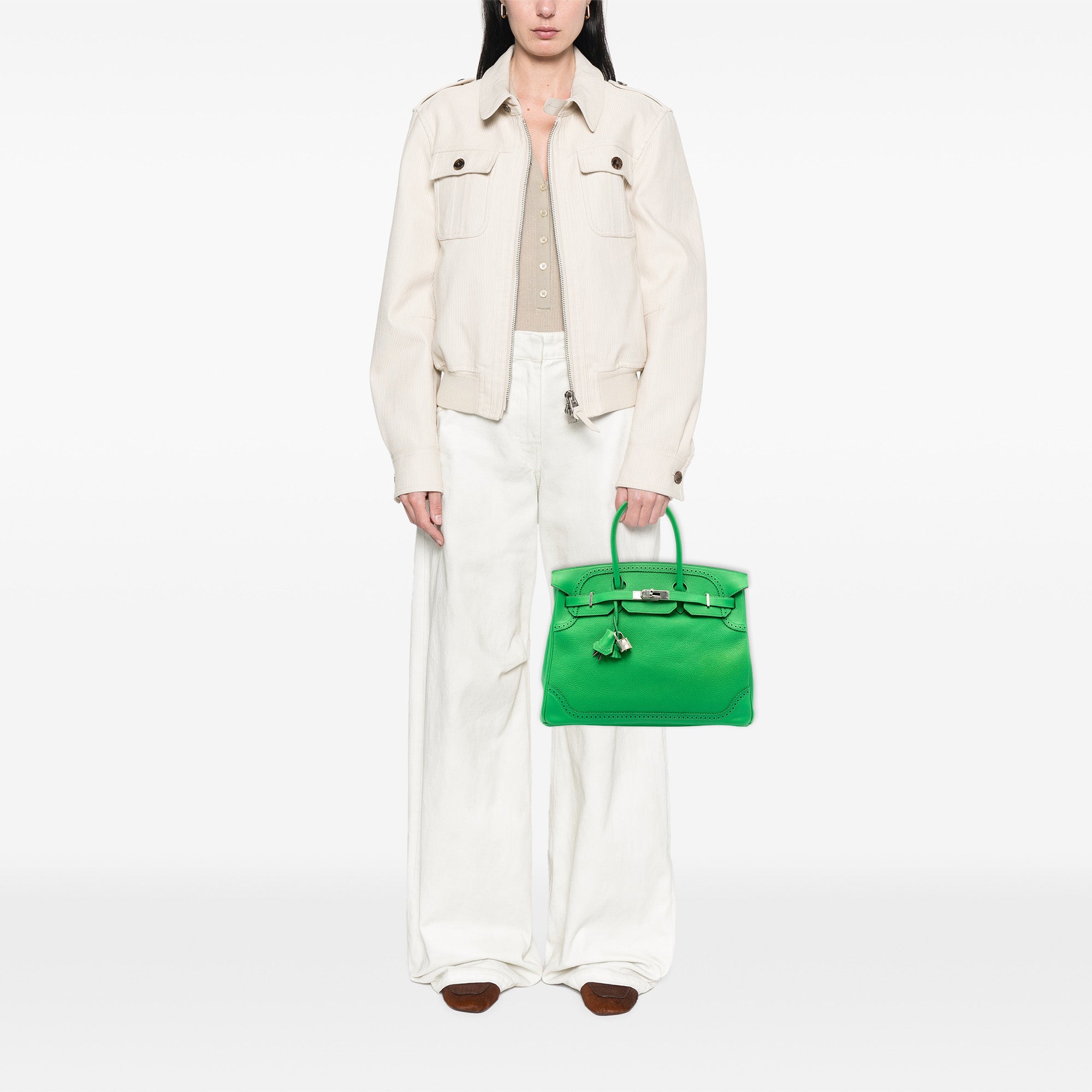 Hermès Togo and Swift Ghillies Birkin Retourne 35 - image 7