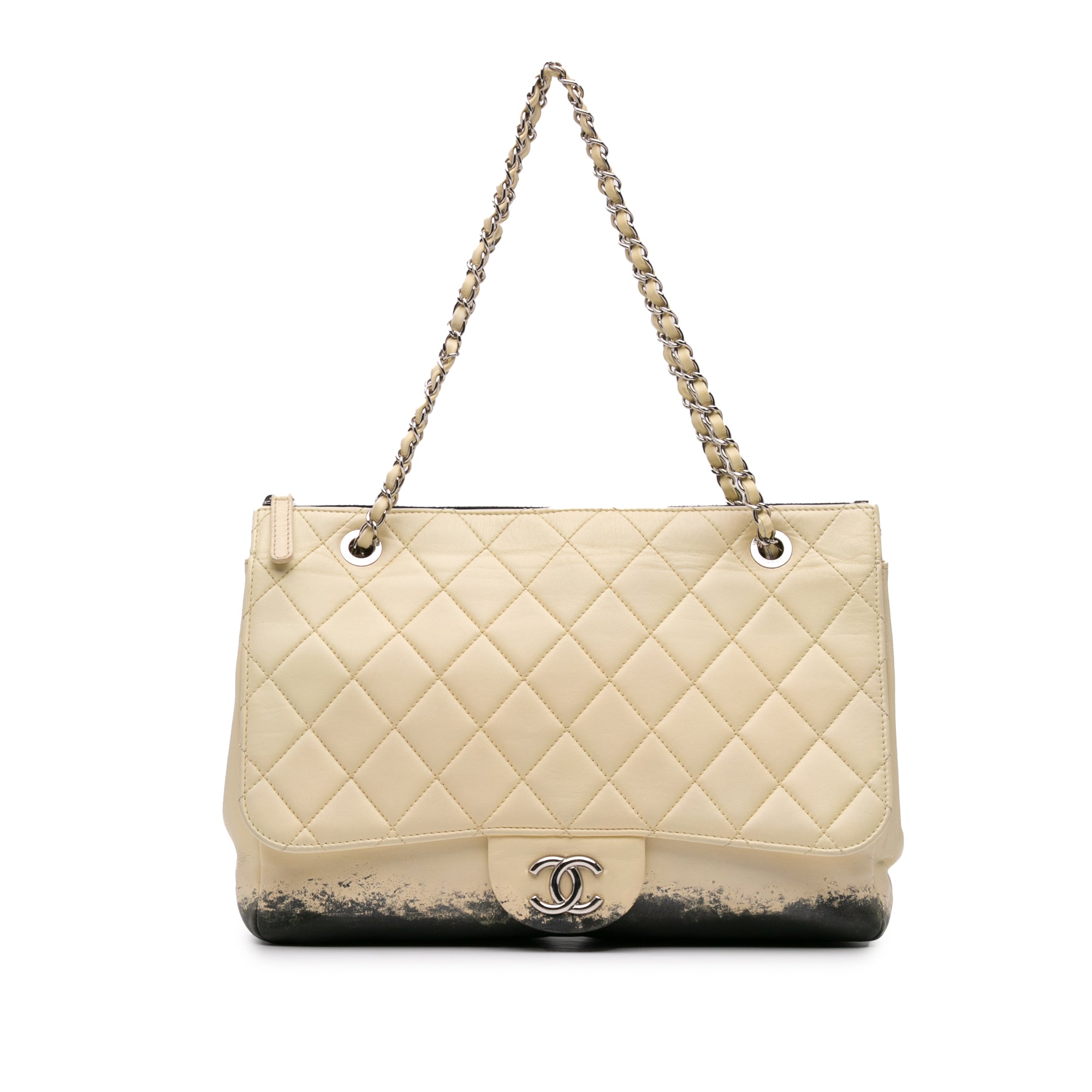 Chanel Maxi Quilted Calfskin Blizzard Zip Top Flap - image 1