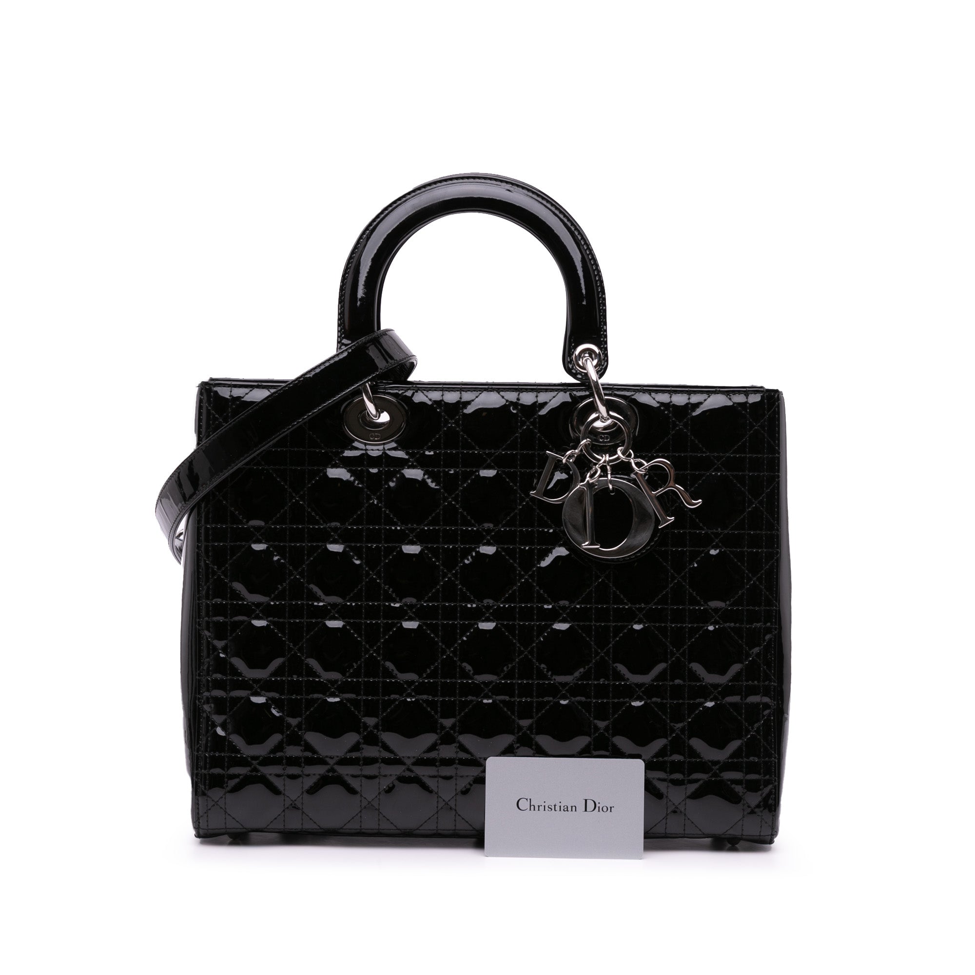 Dior Large Patent Cannage Lady Dior - image 10