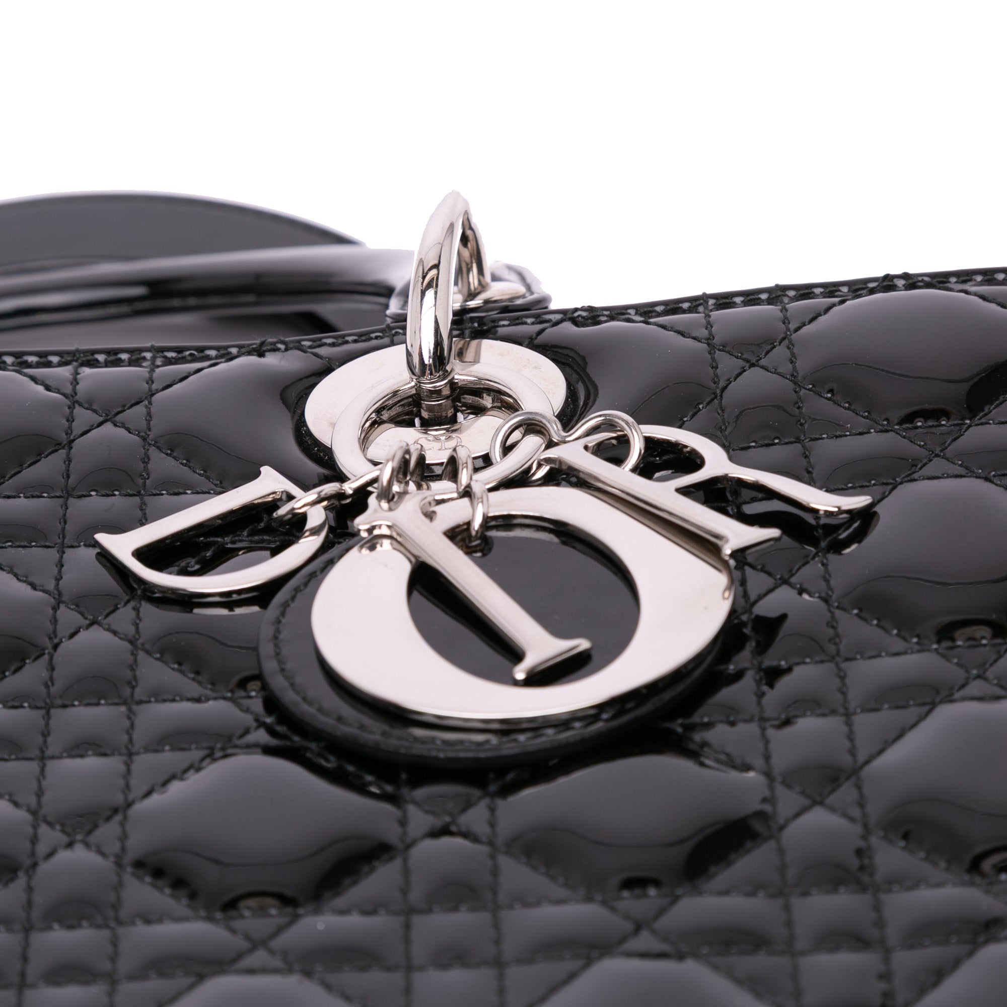 Dior Large Patent Cannage Lady Dior - image 7