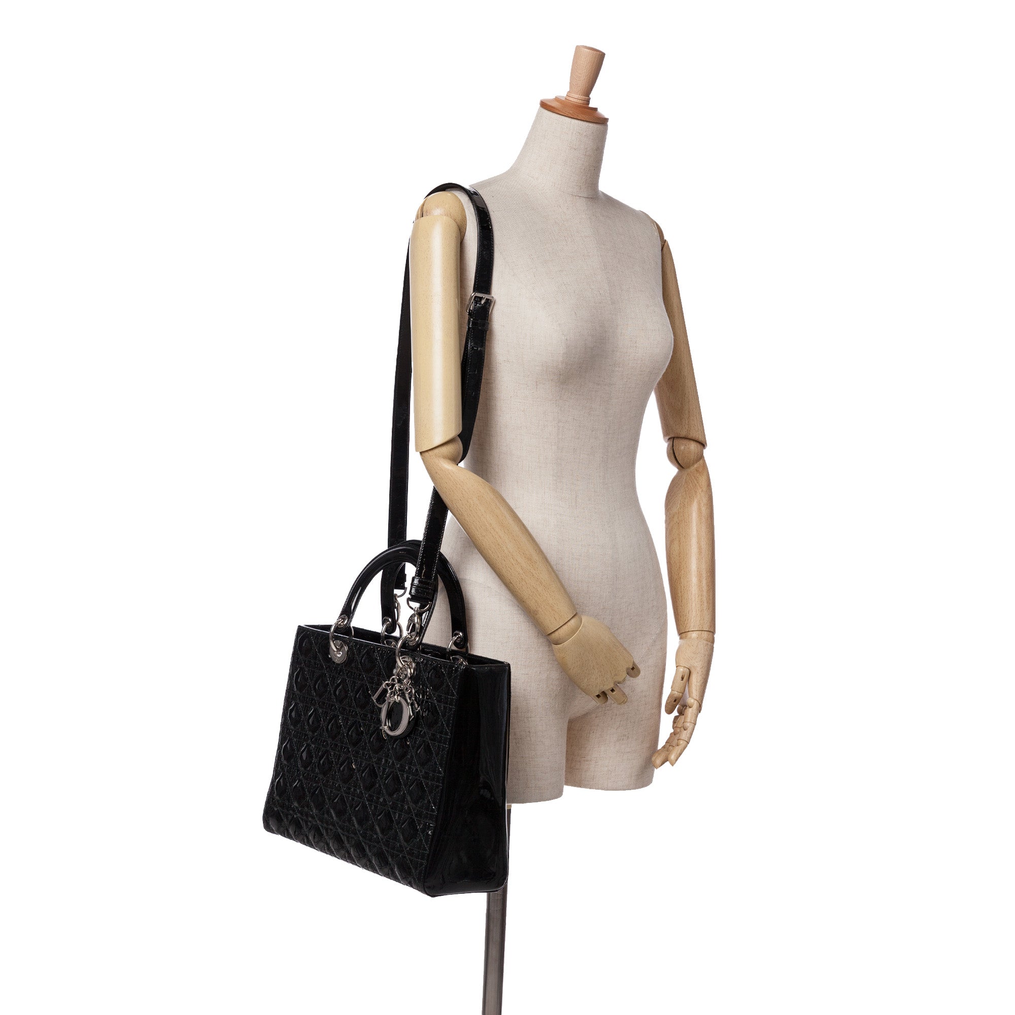Dior Large Patent Cannage Lady Dior - image 9