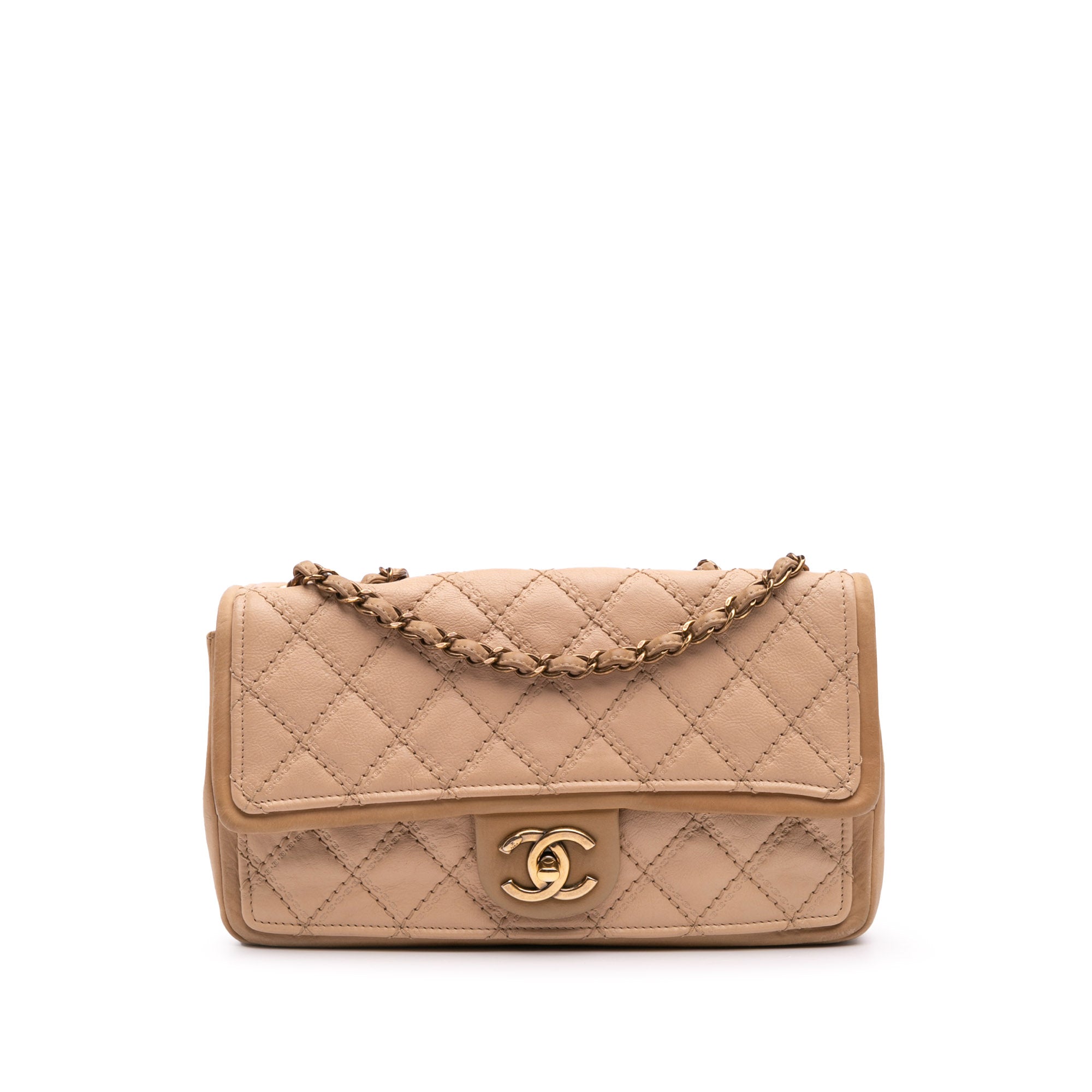 Chanel Medium Bicolor Calfskin Graphic Flap - image 1